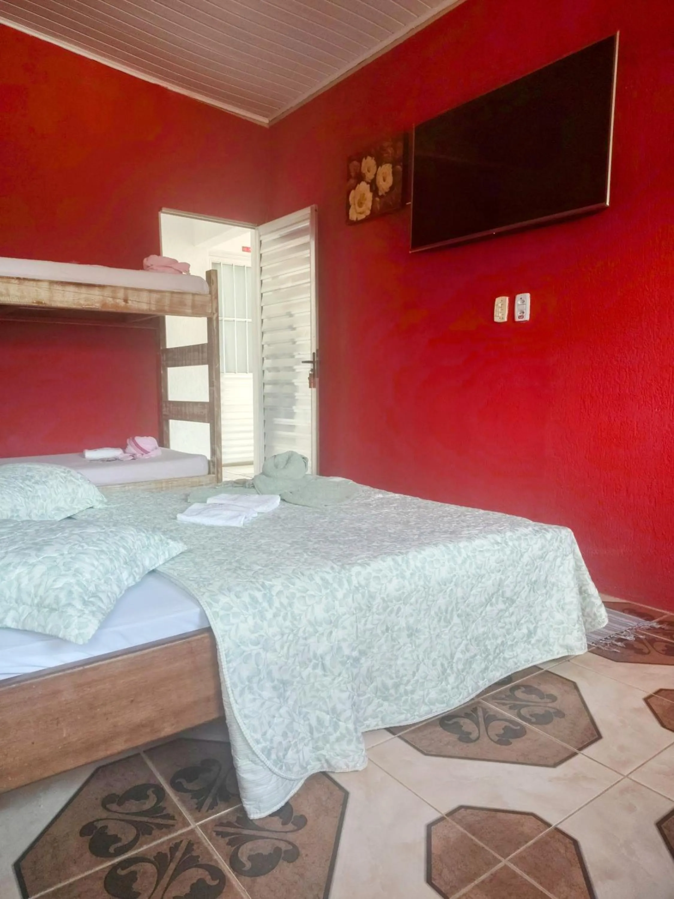 Bed in Pousada Aconchego Recanto Do Mar