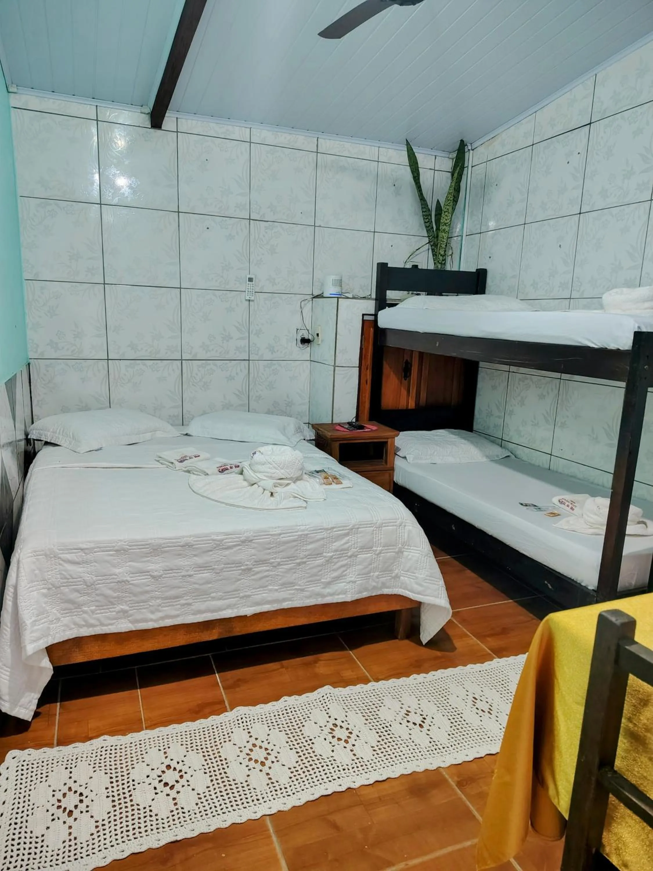 Bed in Pousada Aconchego Recanto Do Mar