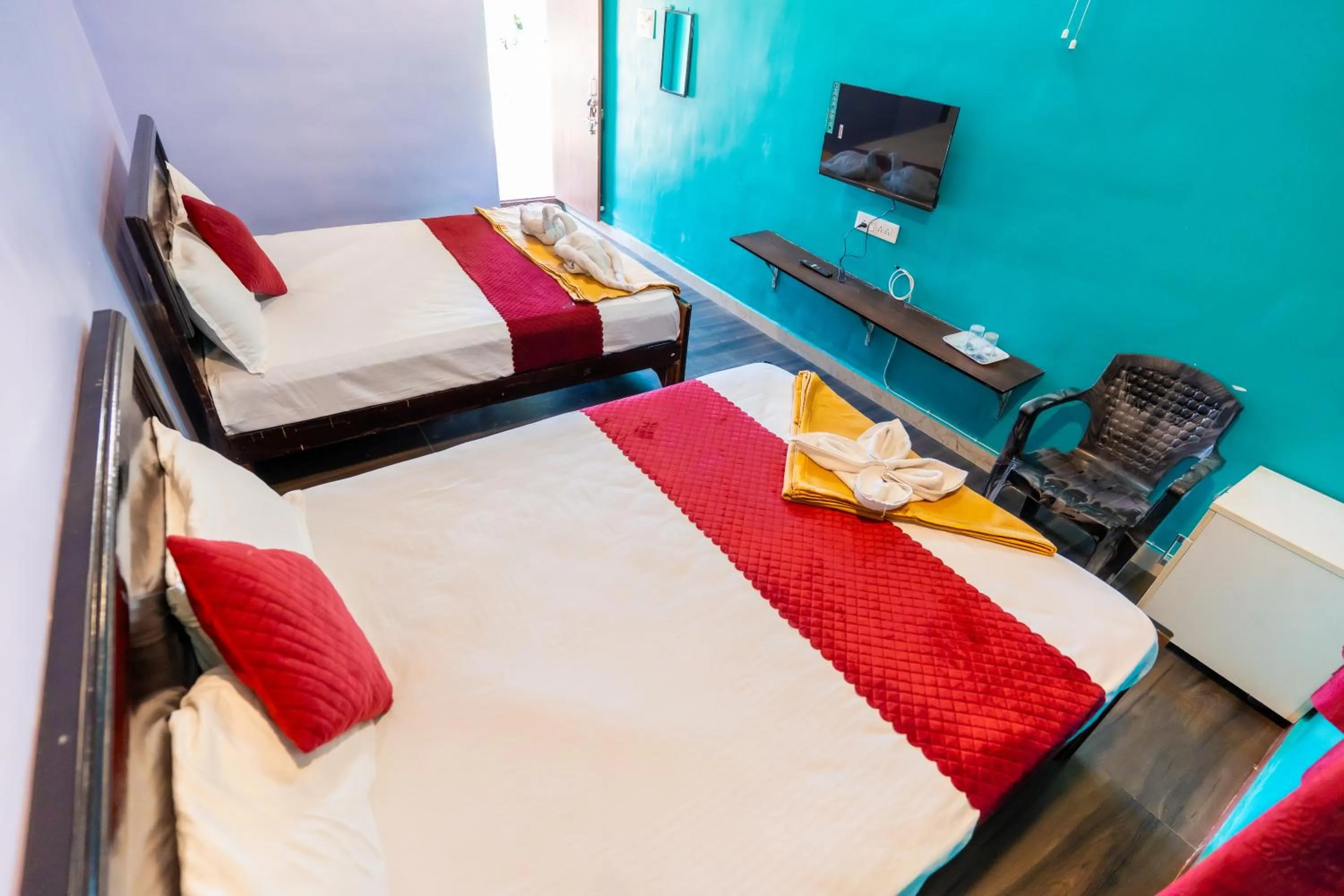 Photo of the whole room, Bed in Aryas Residency- Near Isha Foundation Coimbatore & Karunya University