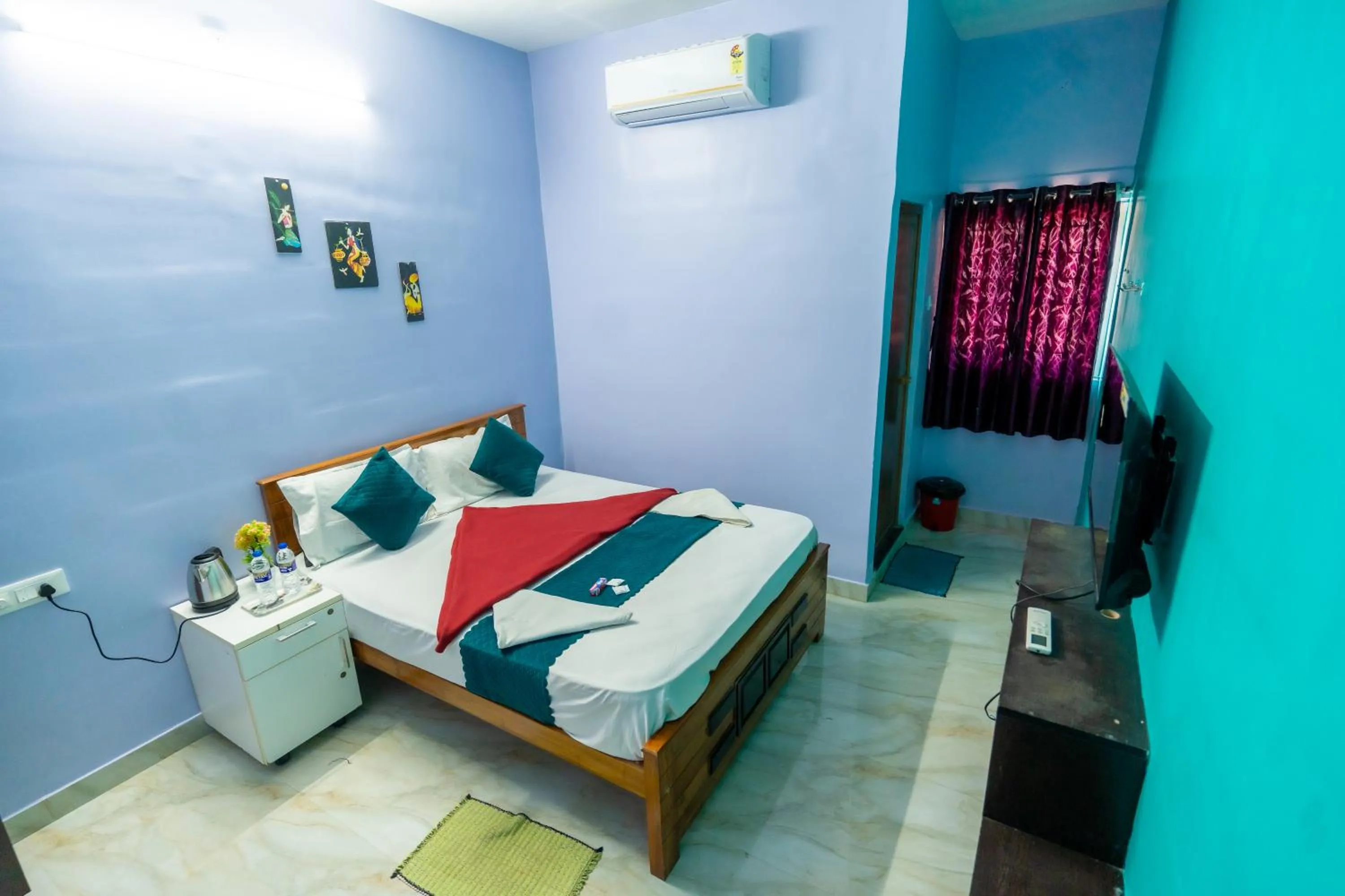 Photo of the whole room, Bed in Aryas Residency- Near Isha Foundation Coimbatore & Karunya University