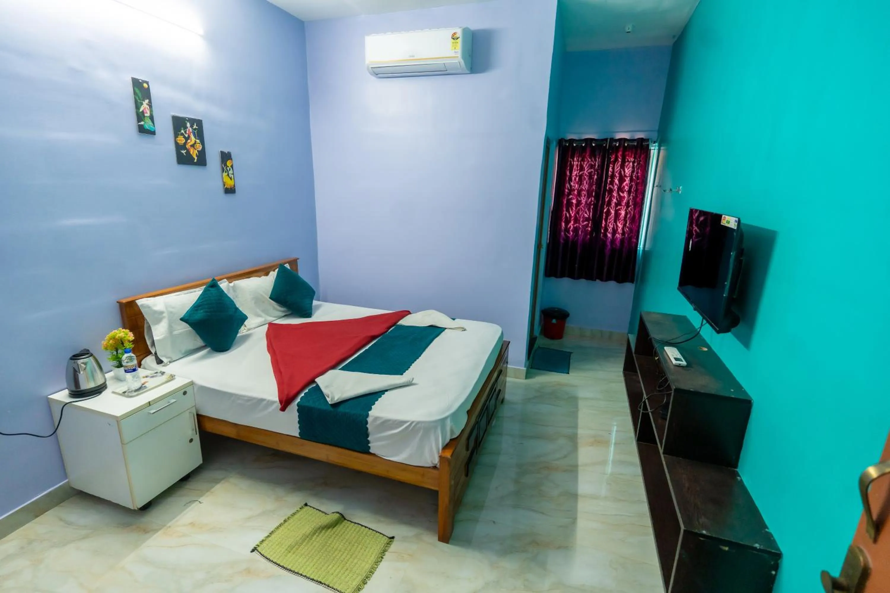 Photo of the whole room, Bed in Aryas Residency- Near Isha Foundation Coimbatore & Karunya University