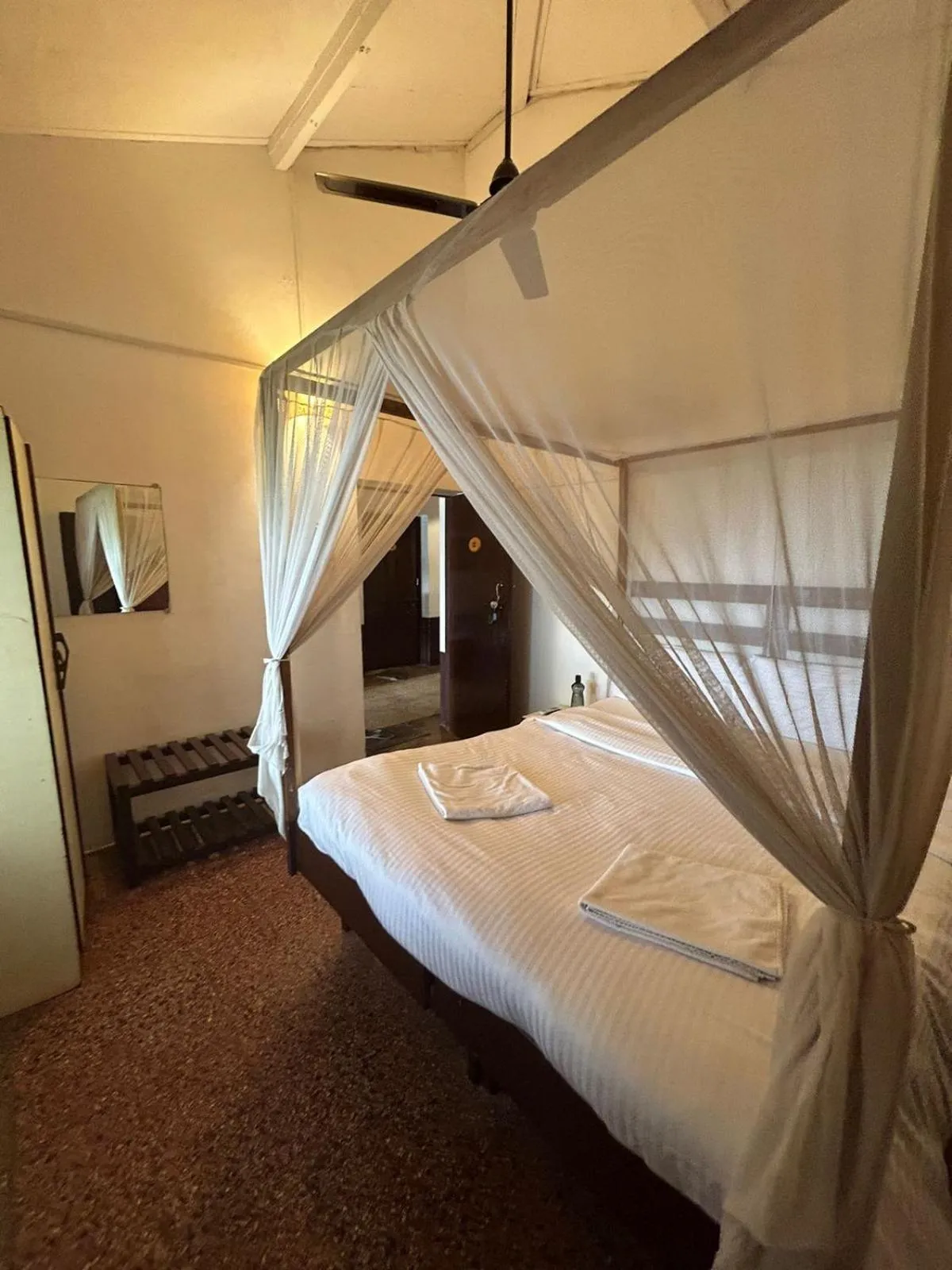 Bed in Ocean View Goan Beach House