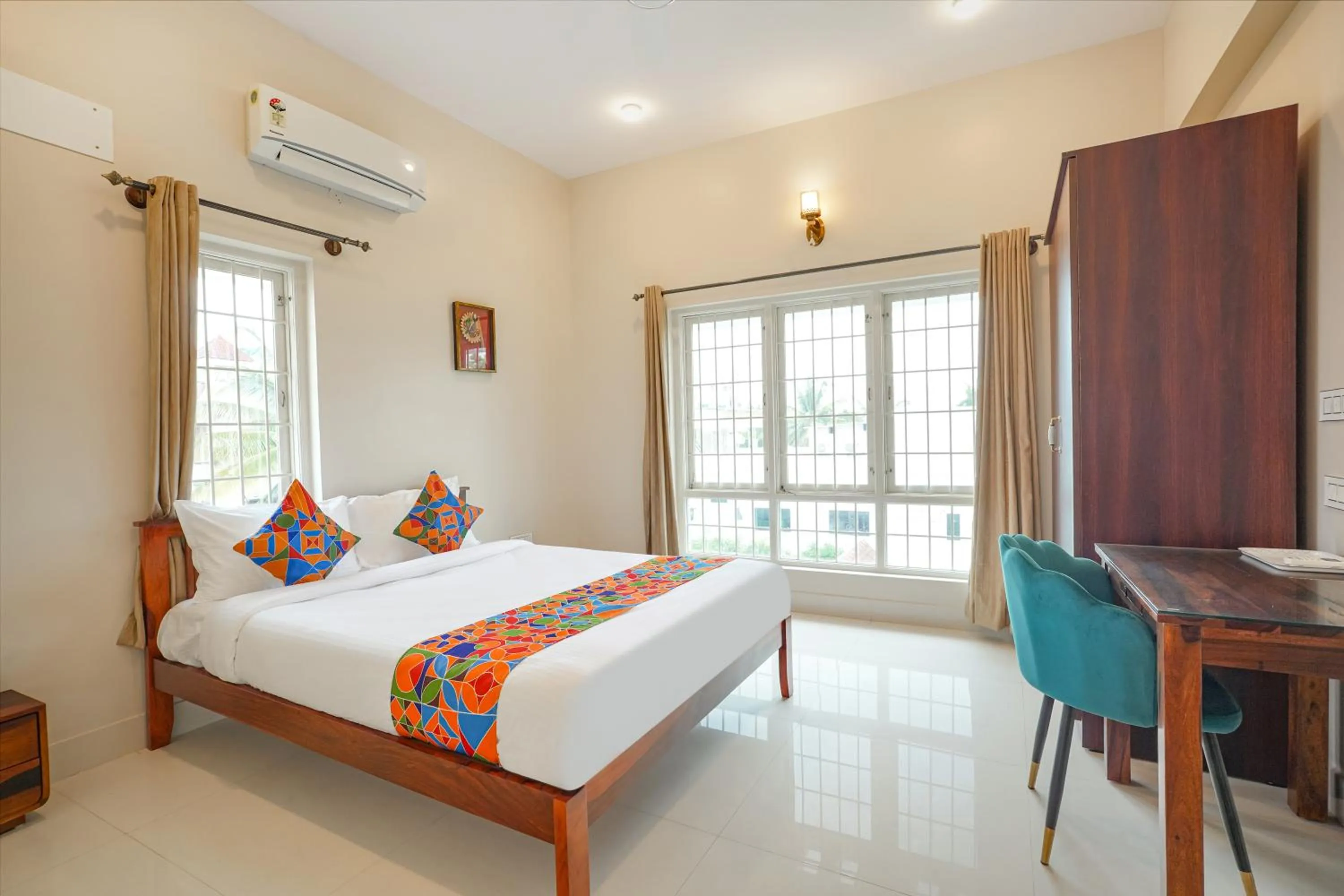 Bed in FabHotel Bougainvillea Suites - Horamavu