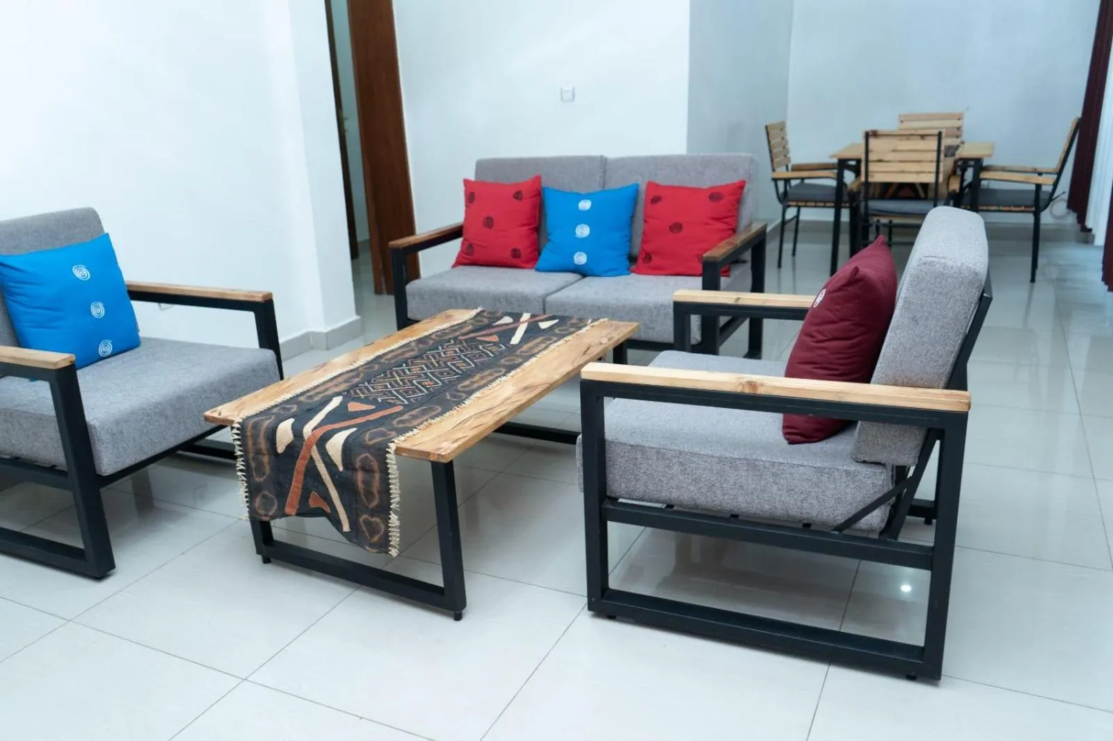 Living room in Green View Apartments