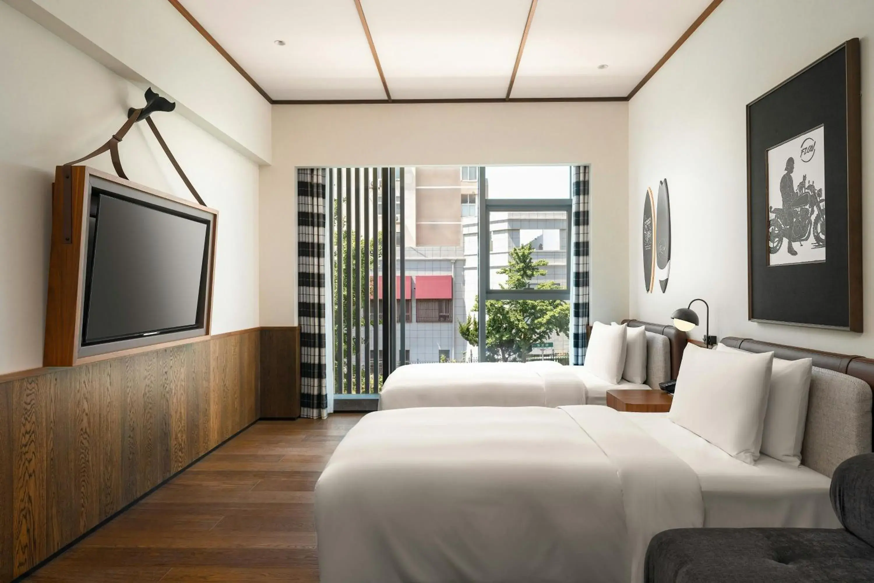 Flow Twin Room with City View in Flow and Co. Qingdao, Autograph Collection Flow Twin Room with City View in Flow and Co. Qingdao, Autograph Collection