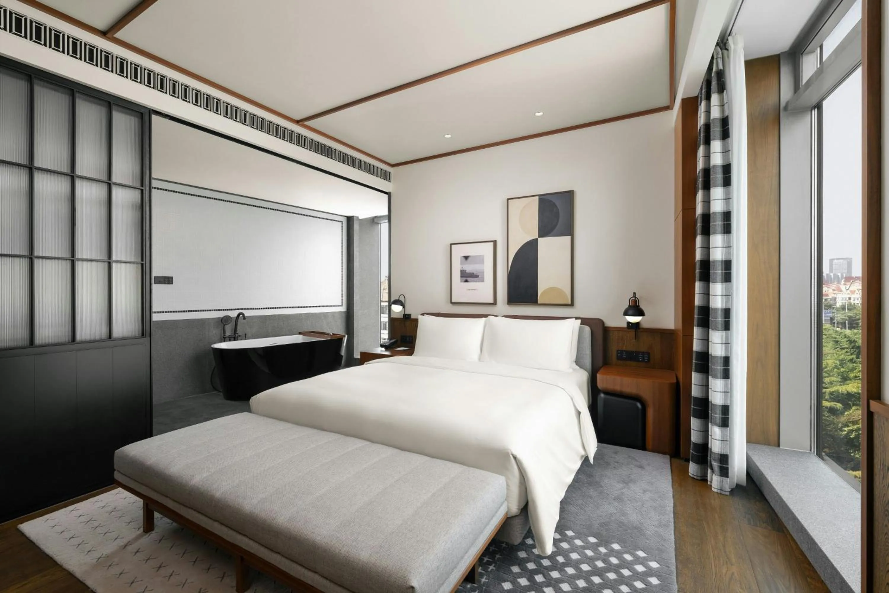 Photo of the whole room, Bed in Flow and Co. Qingdao, Autograph Collection
