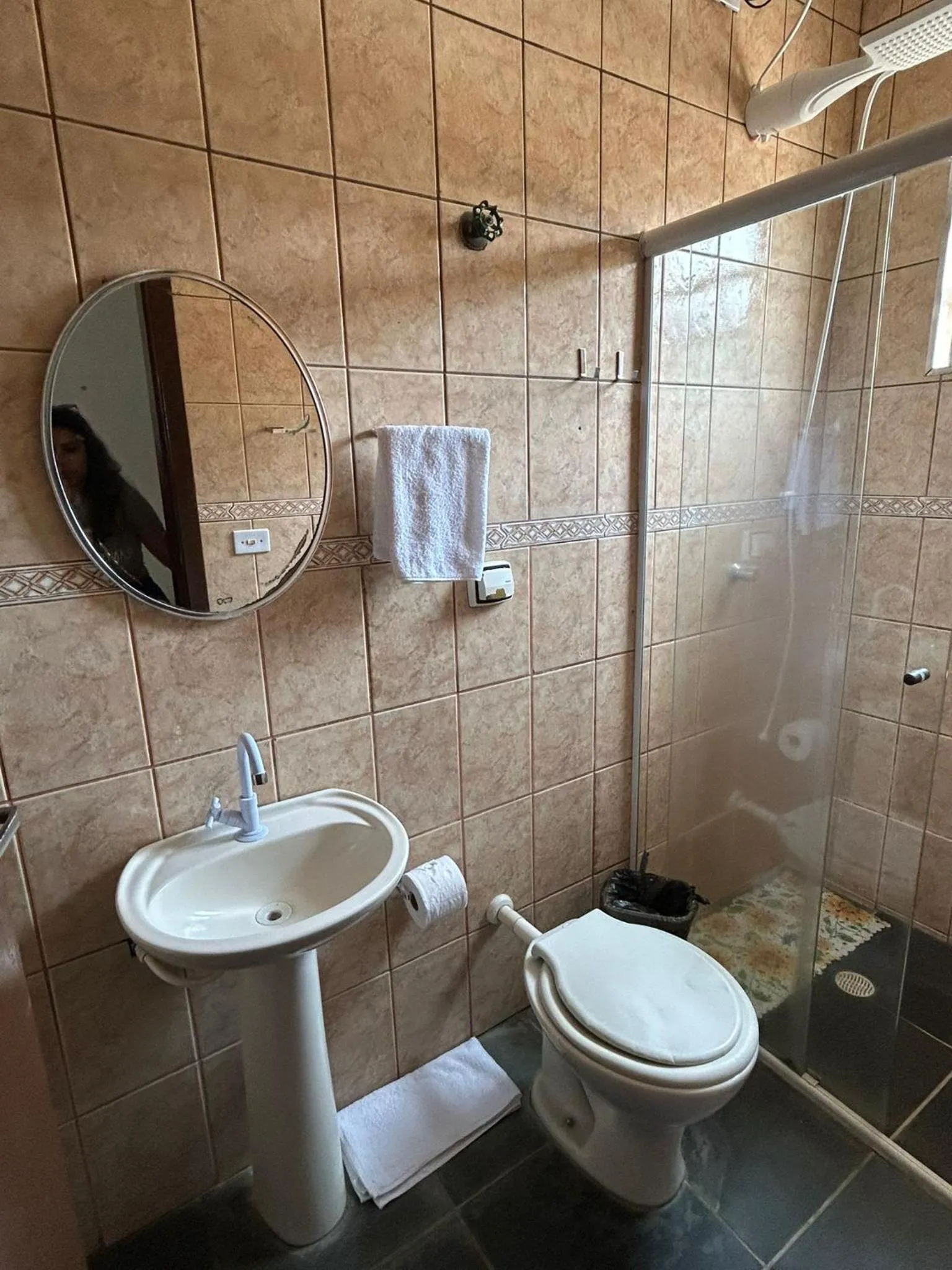 Bathroom in Pousada e Restaurante Frente Mar H Guarujá