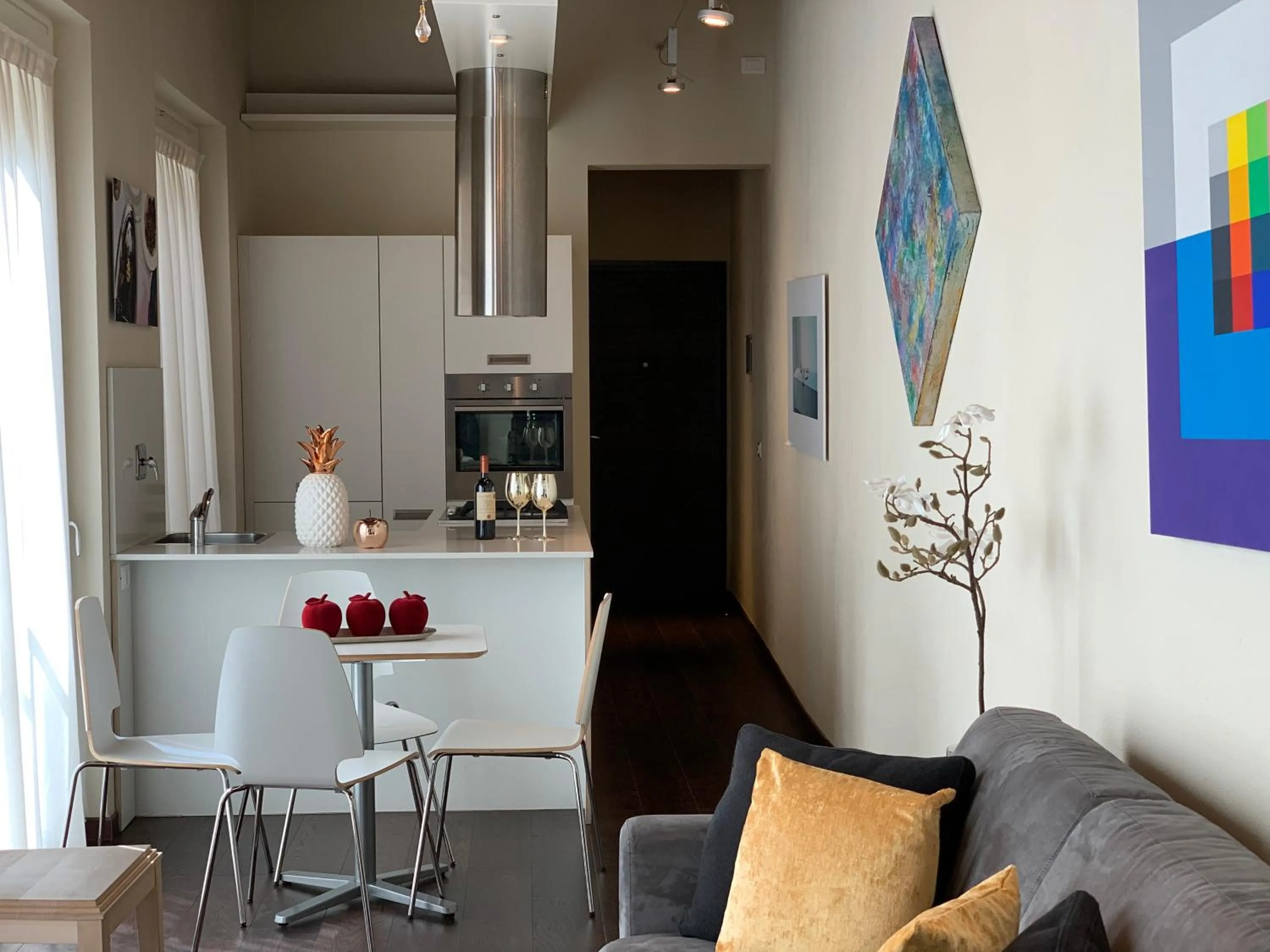 Kitchen or kitchenette in Florence Art Apartments