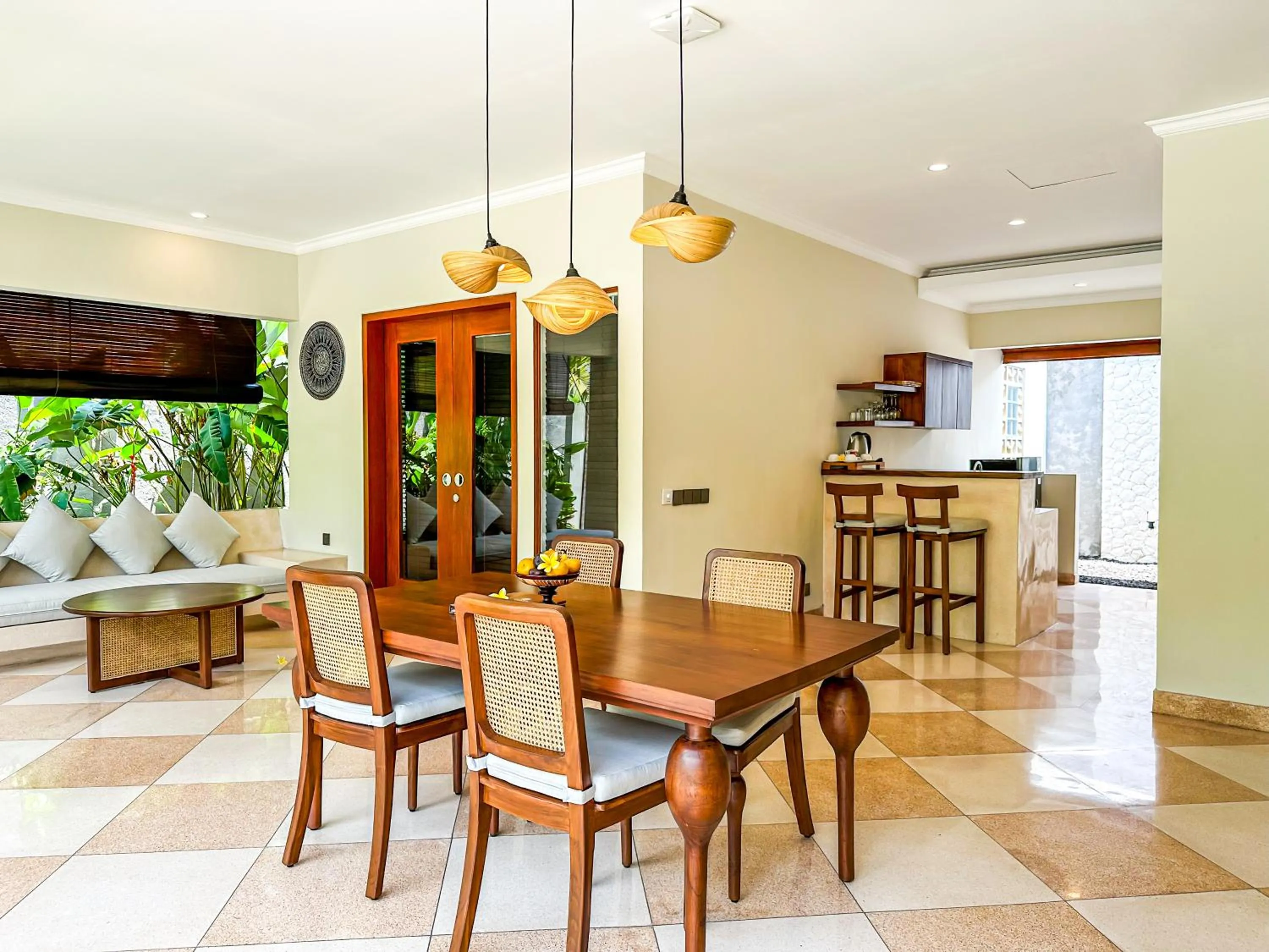 Dining area in Ghana Villa Seminyak by GenuineHost