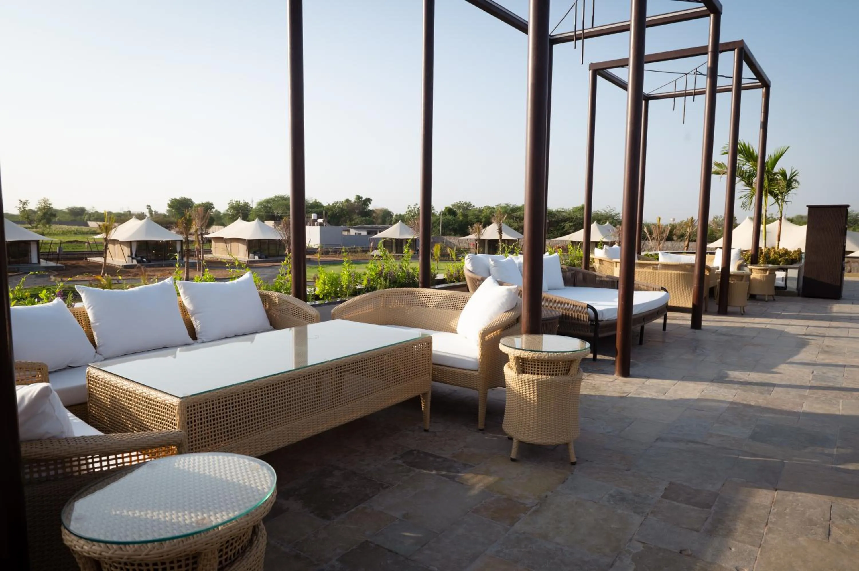 Seating area in Sangam Farms