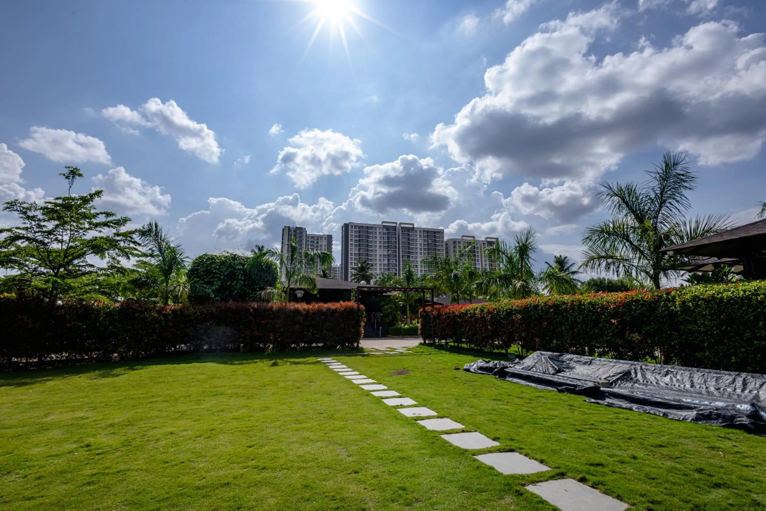 Garden view in Veerdency Luxury resort
