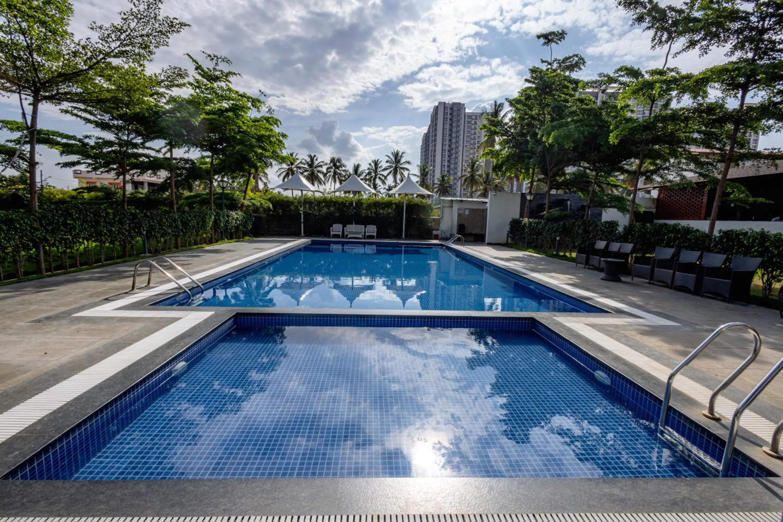 Swimming pool in Veerdency Luxury resort