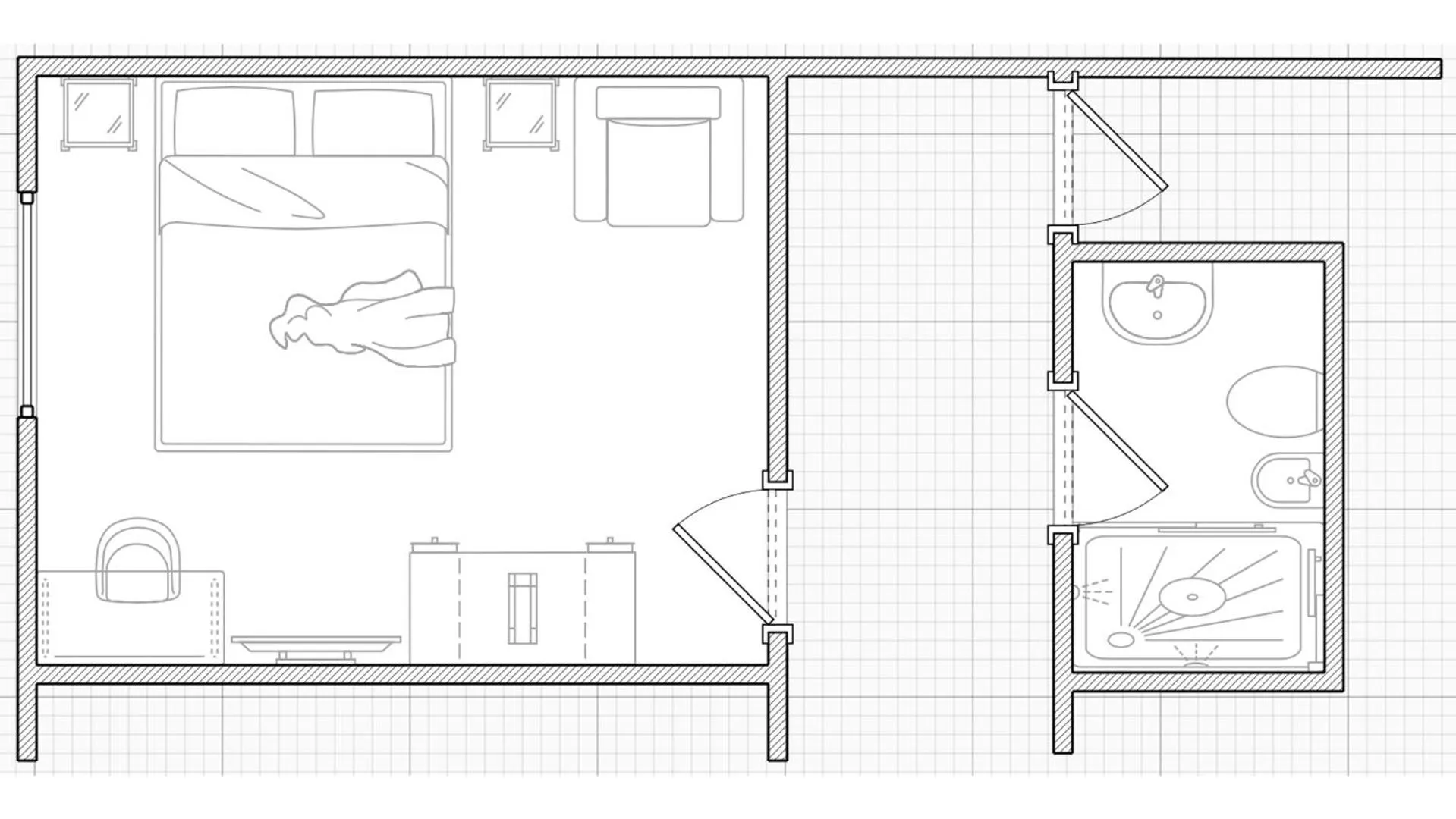 Floor plan in Salotto Tiburtino