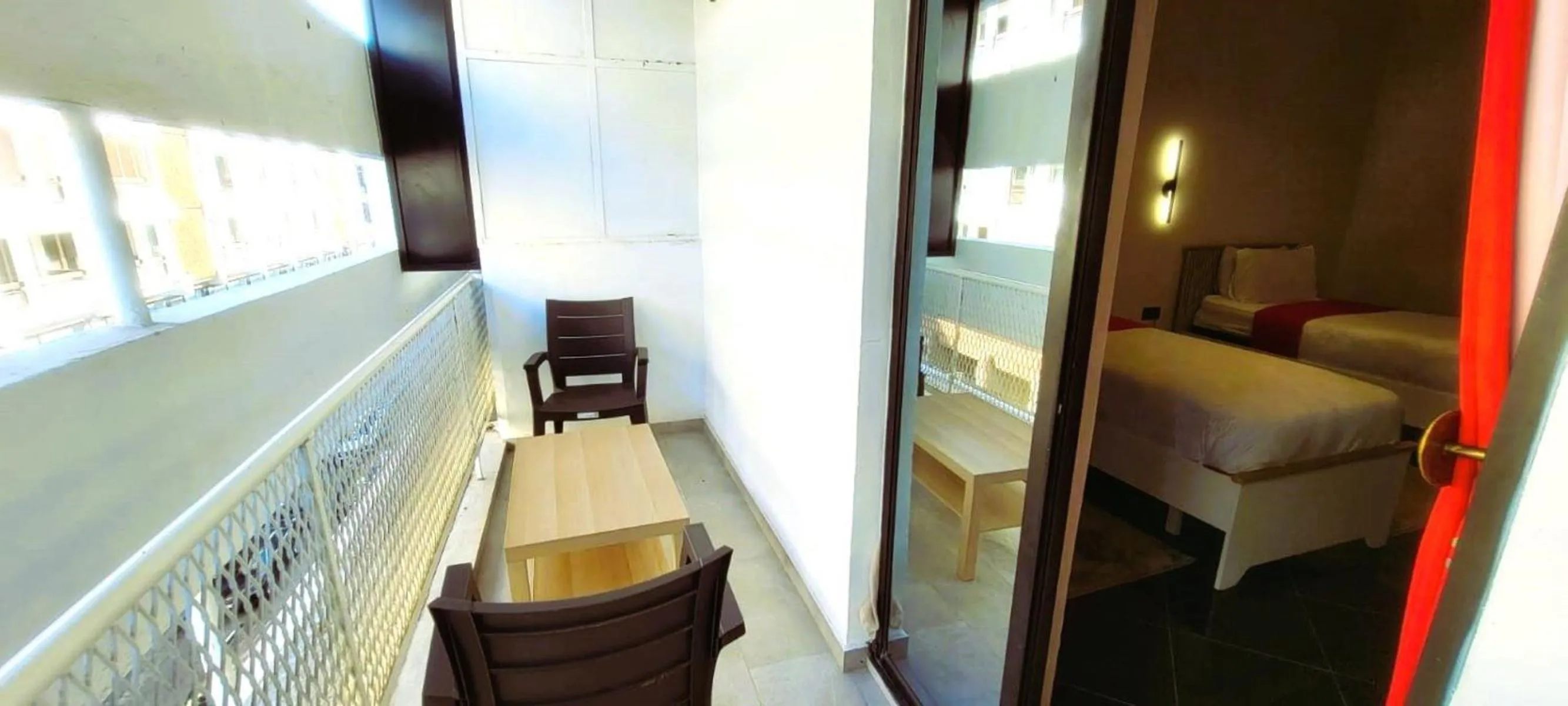 Balcony/Terrace, Bed in The Hotel Syracuse