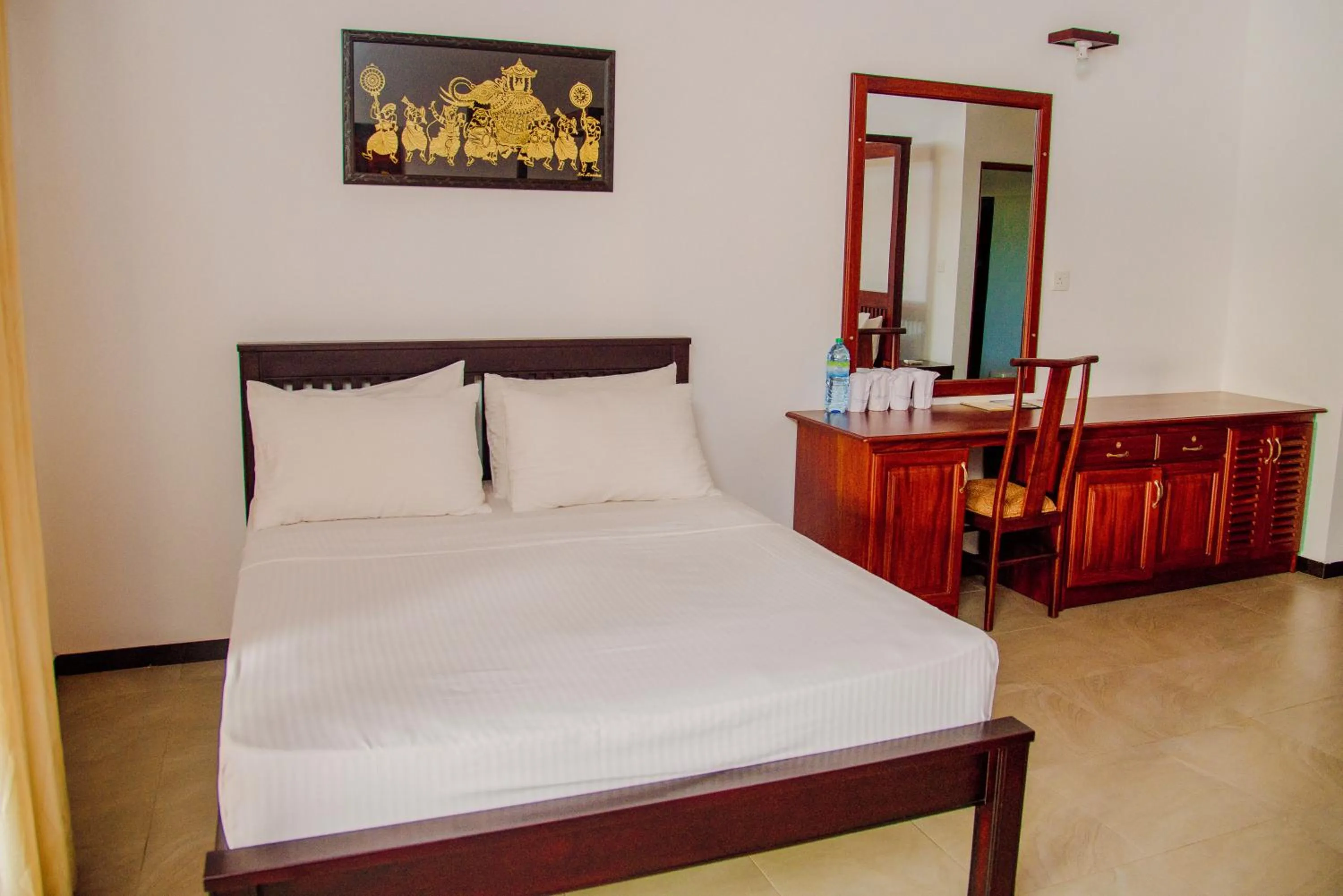 Bed in Lagoon Bentota Resort