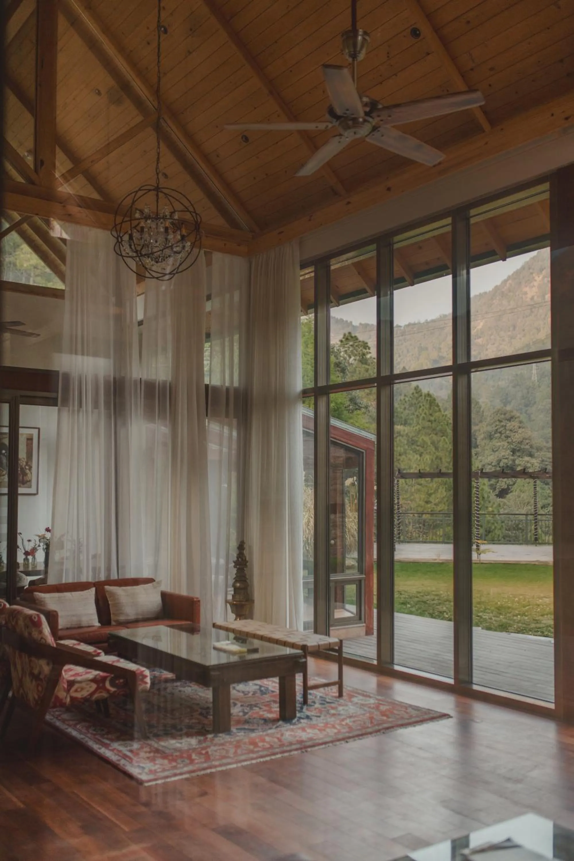 Seating area in Brij Atmanya Bhowali, Nainital, A Luxury Mountain Escape