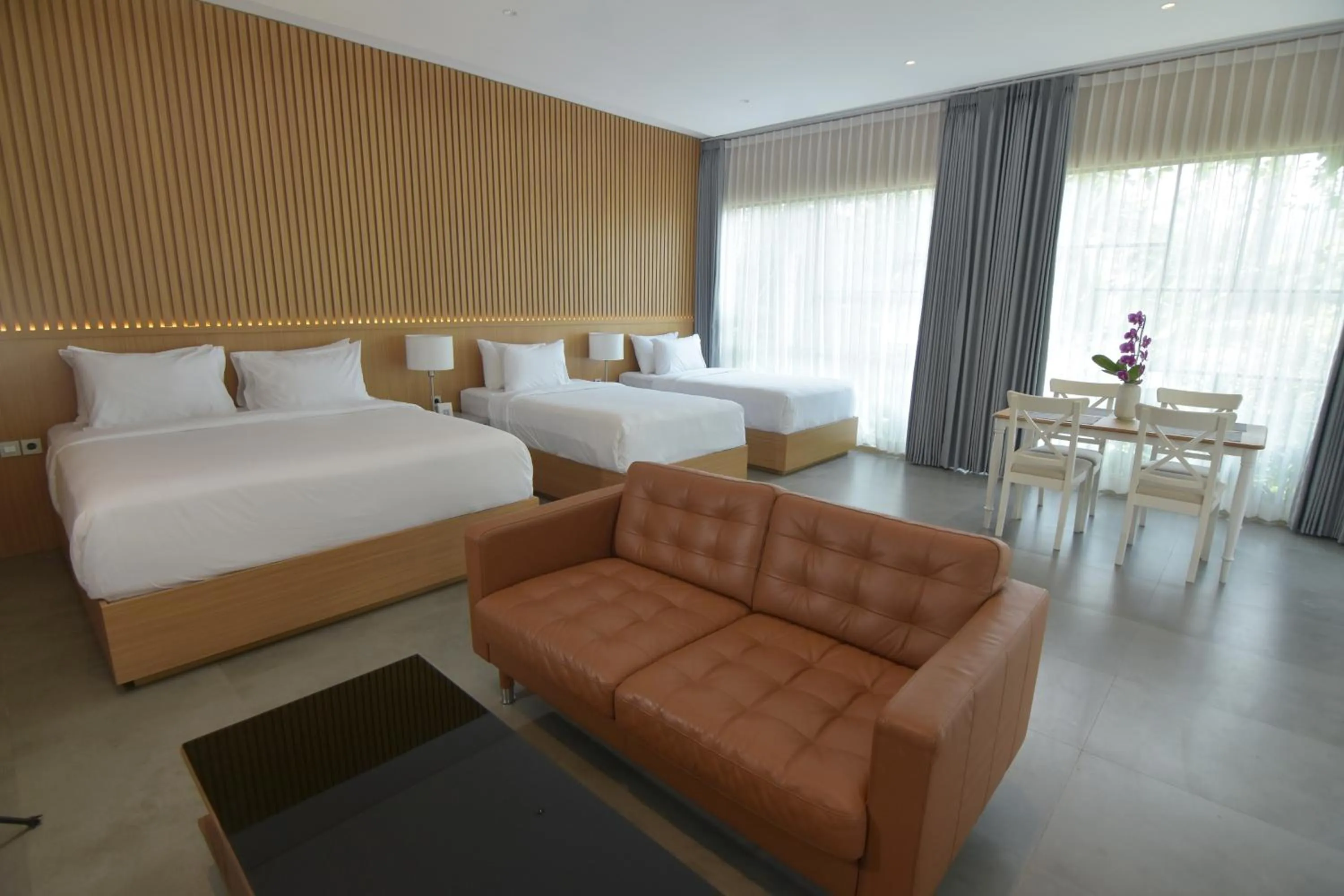 Bed in Sarga Earthing Resort