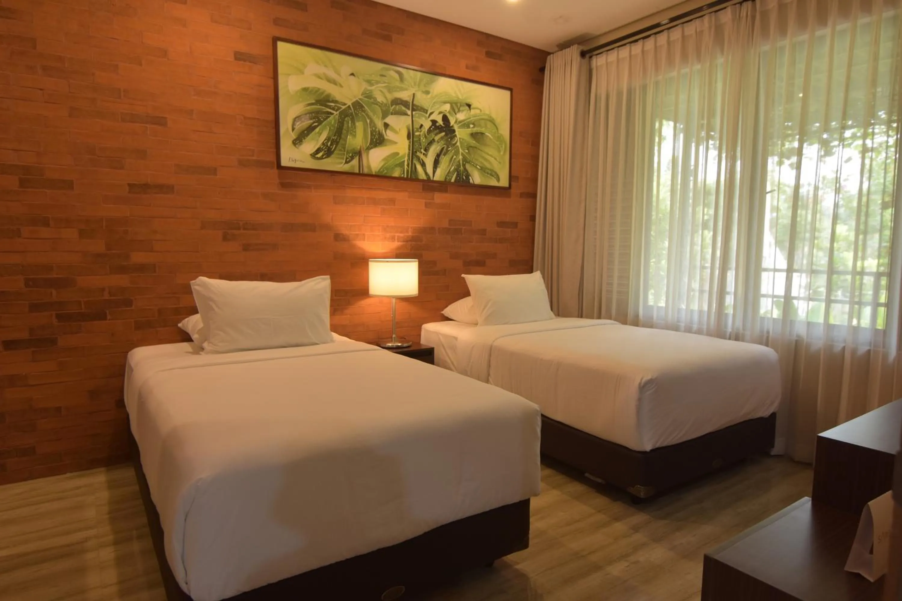 Bed in Sarga Earthing Resort