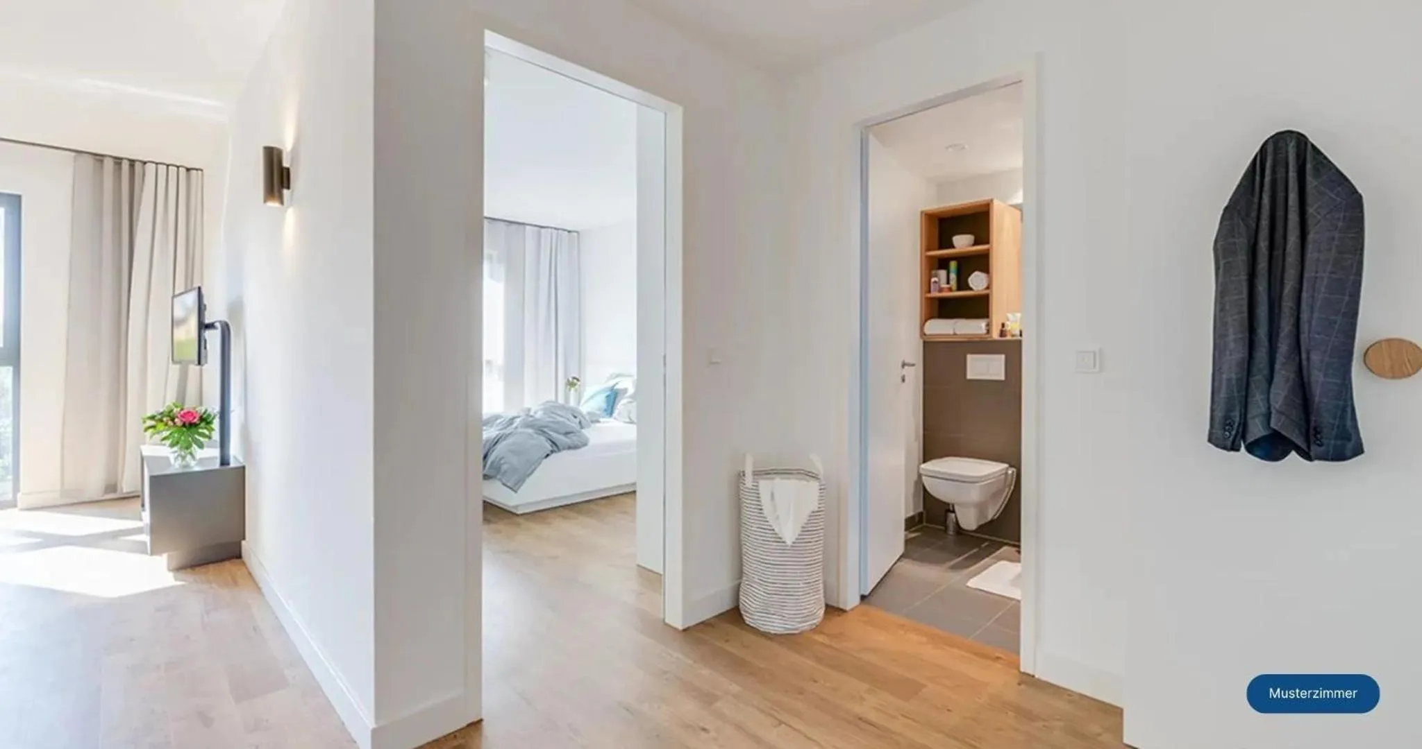 Photo of the whole room in smartments Frankfurt Airport