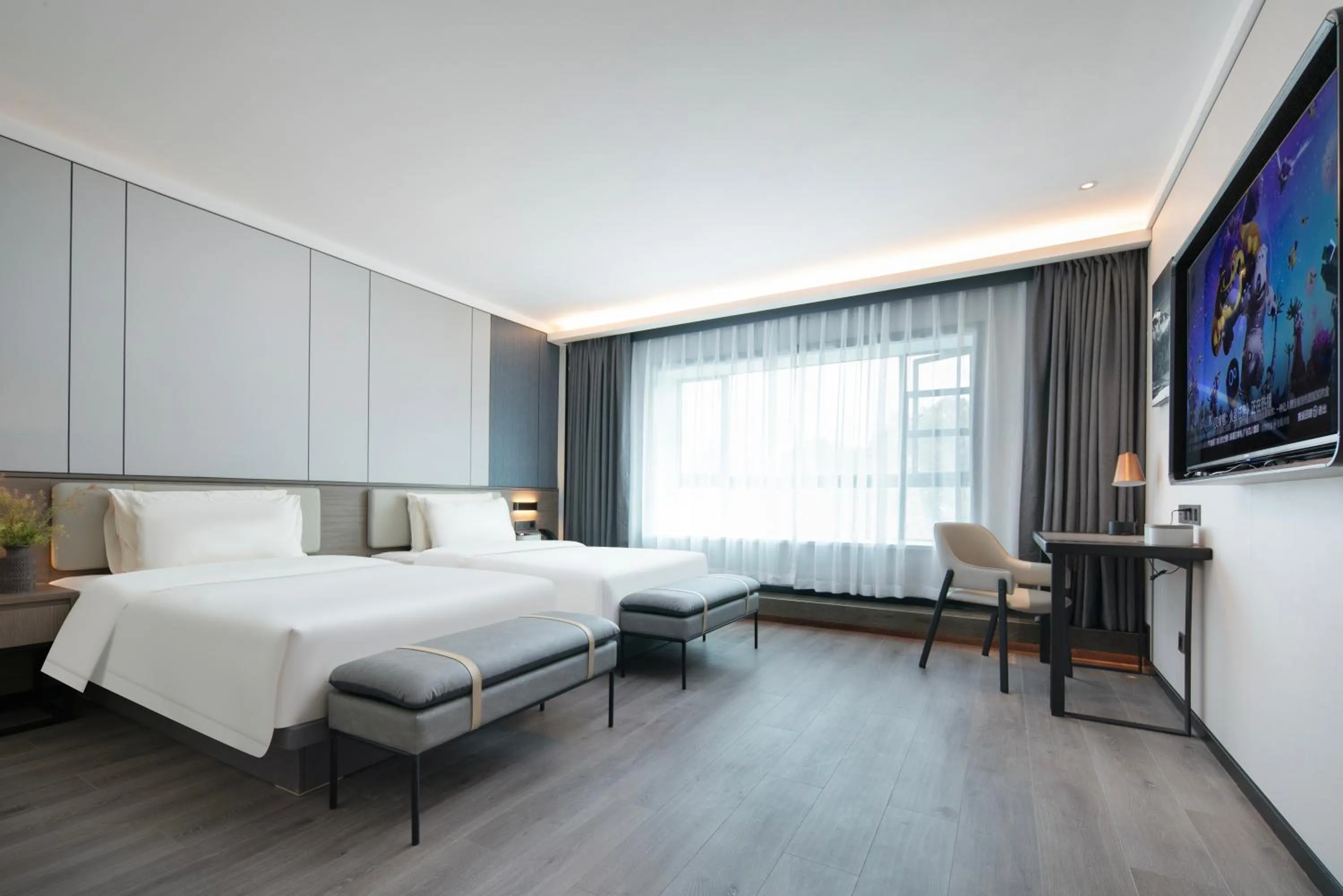 Bed in Atour X Hotel Ningbo Railway Station North Square