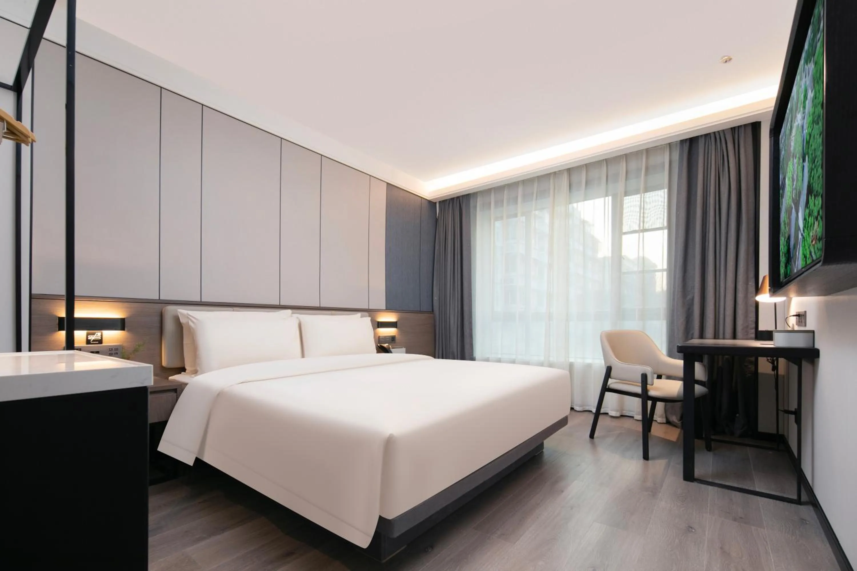 Bed in Atour X Hotel Ningbo Railway Station North Square