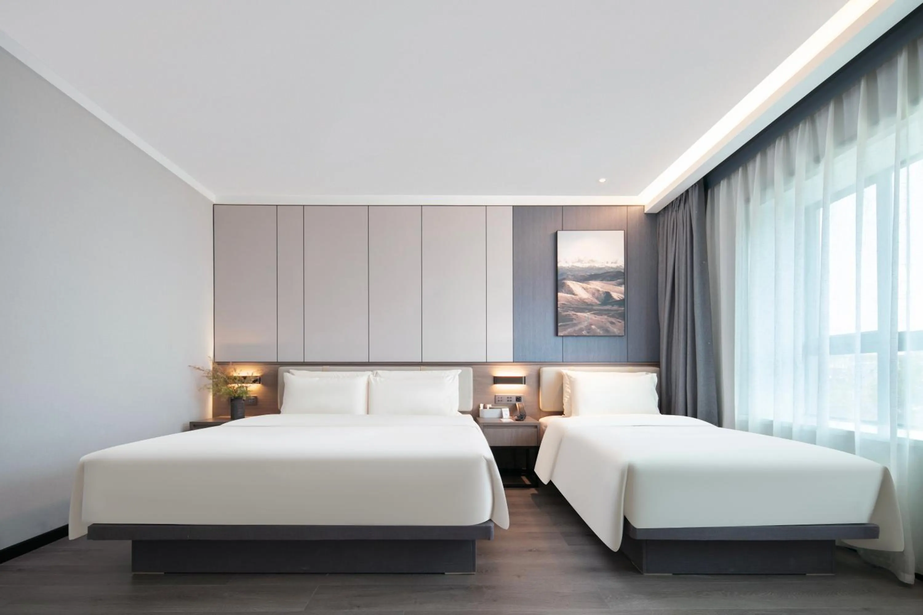 Bed in Atour X Hotel Ningbo Railway Station North Square