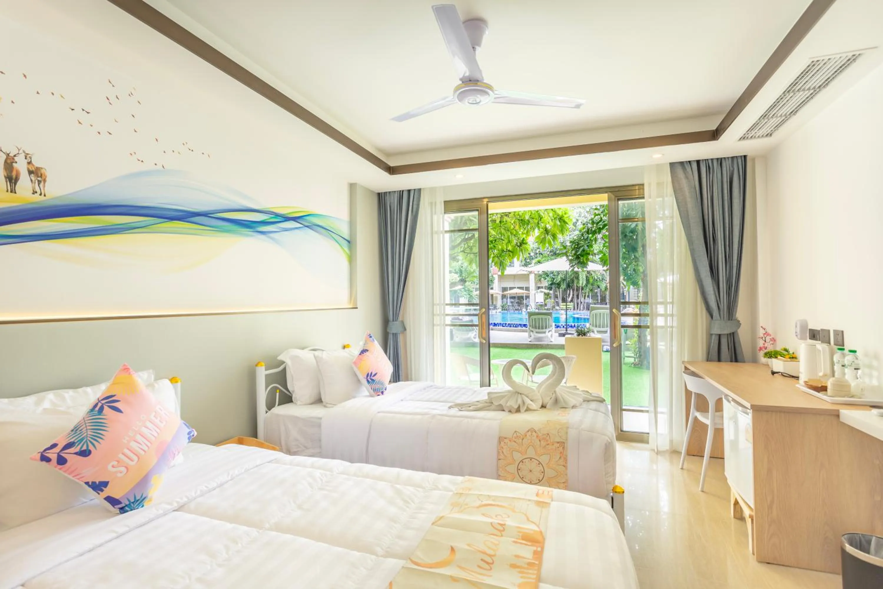 Bed in Mermaid Beach Resort