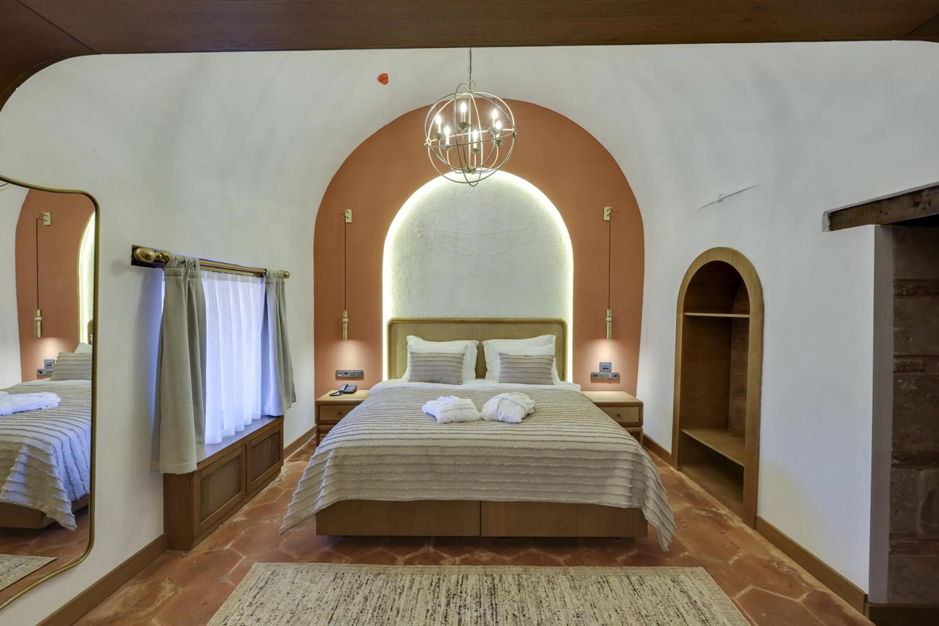 Bed in Silk Road Museum Hotel