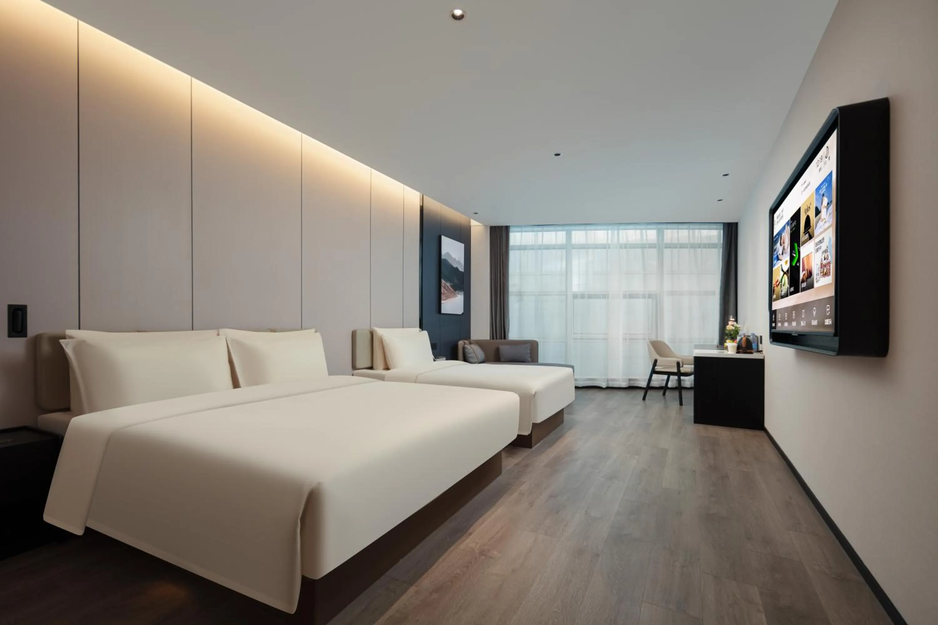 Bed in Atour Hotel Shanghai South Station Shilong Road