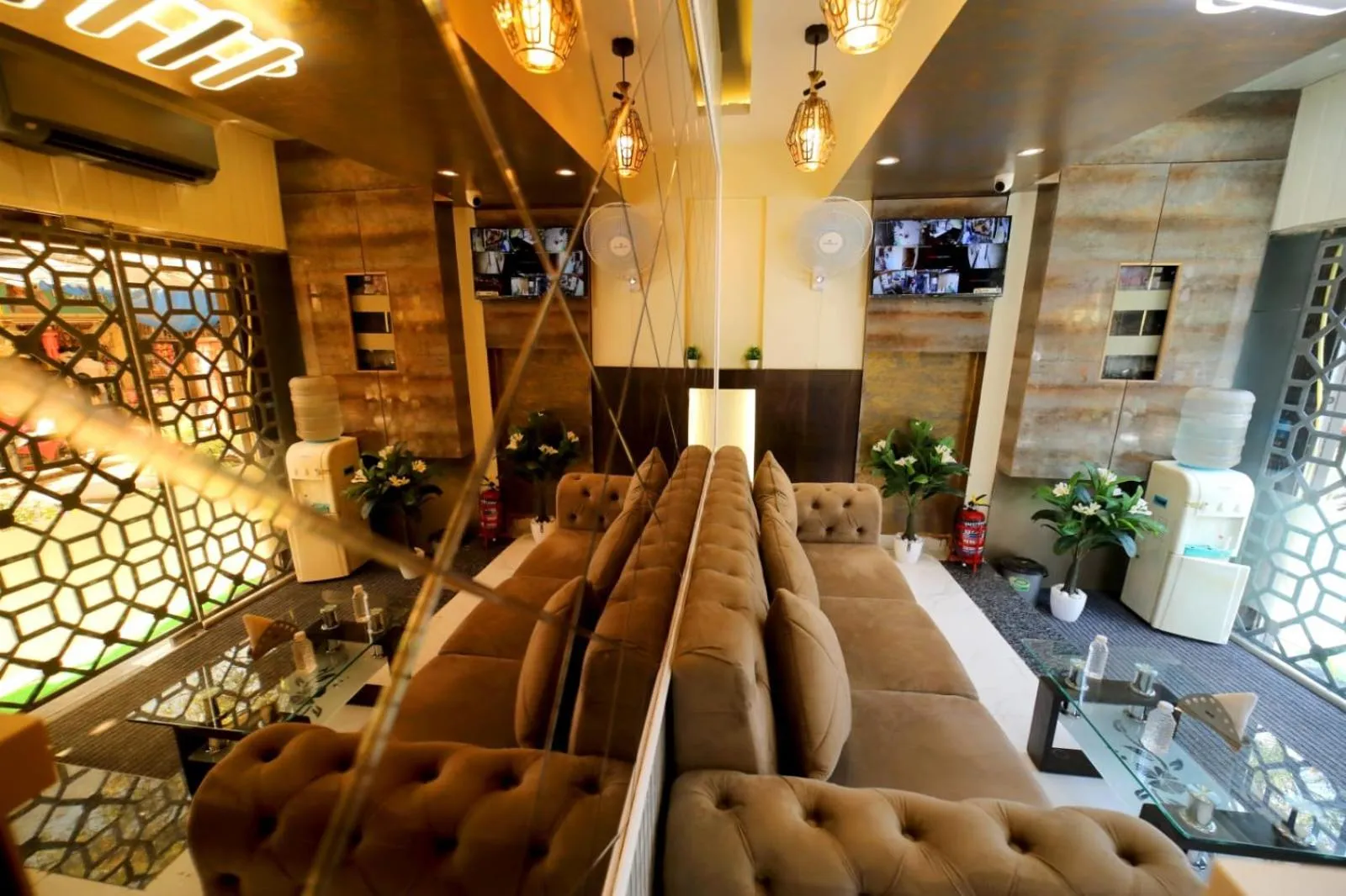 Seating area in N.M. Hotel