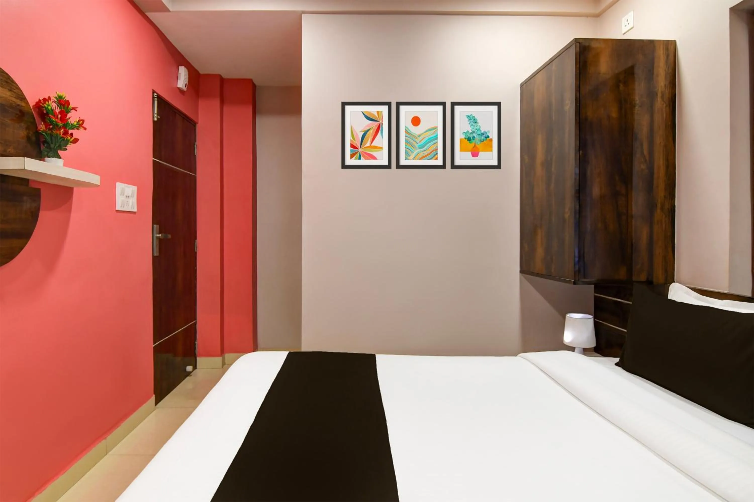 Bedroom, Bed in Super Collection O New Town Near OM Sweets Formerly Shiva Inn