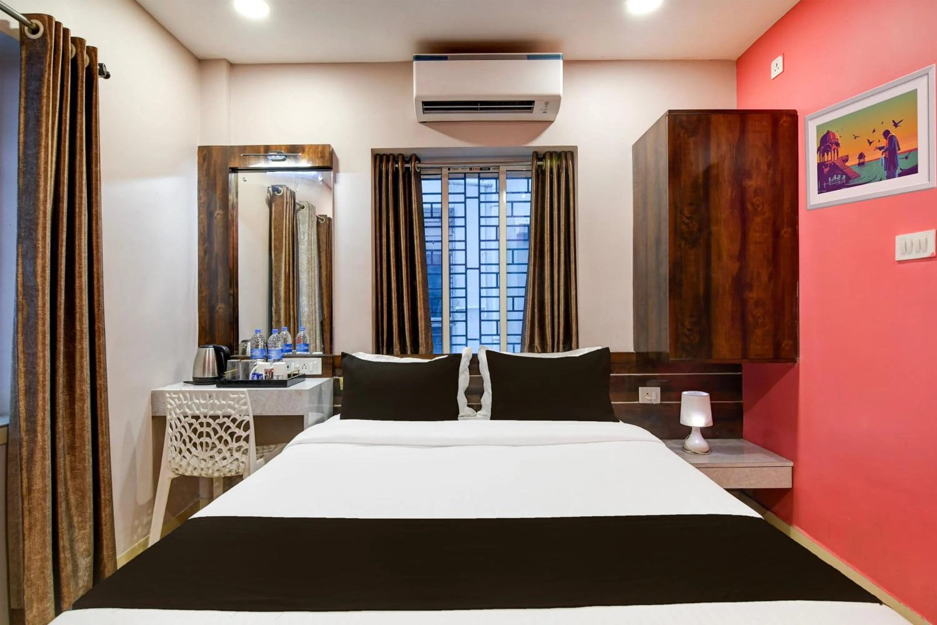 Bedroom, Bed in Super Collection O New Town Near OM Sweets Formerly Shiva Inn