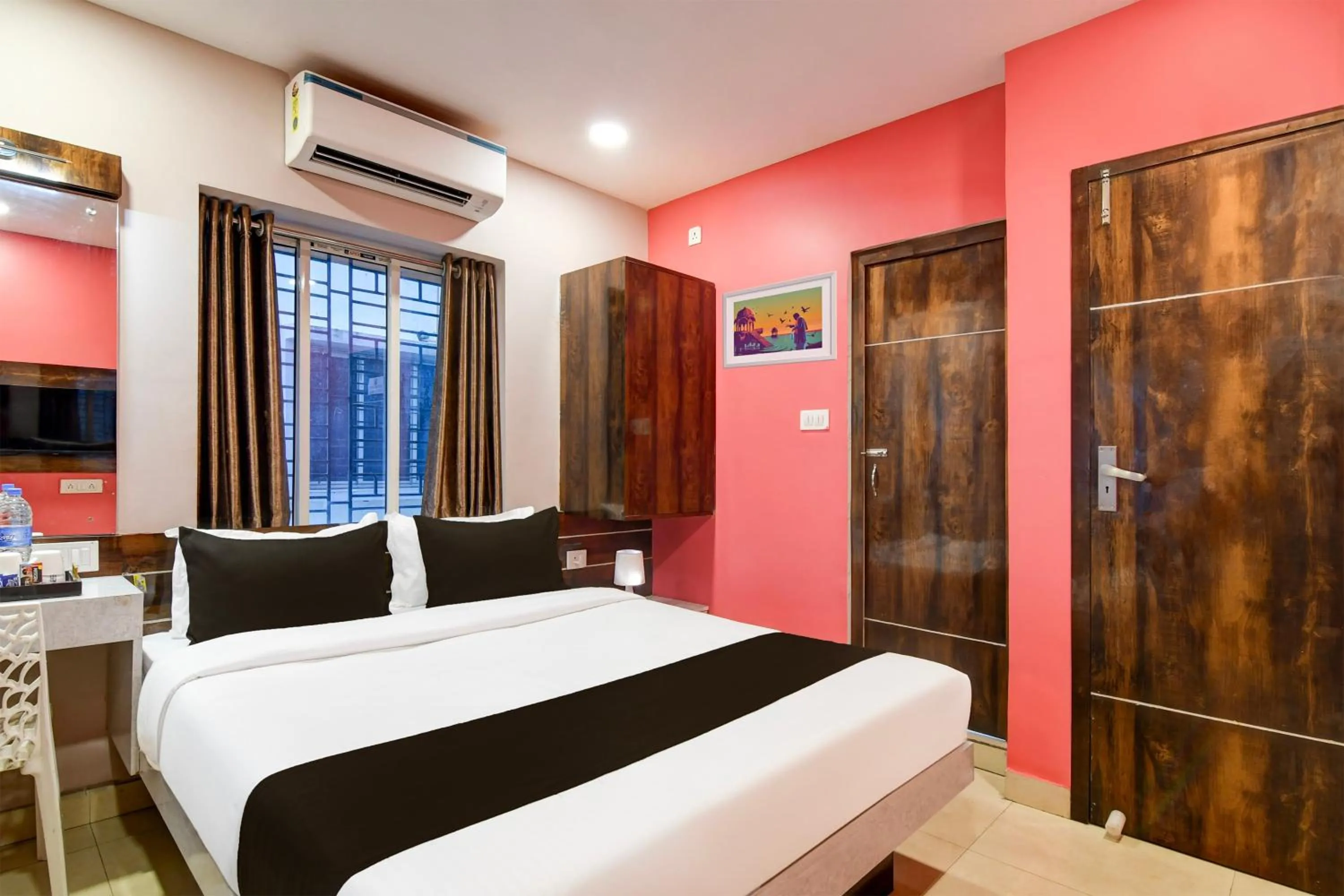 Bedroom, Bed in Super Collection O New Town Near OM Sweets Formerly Shiva Inn