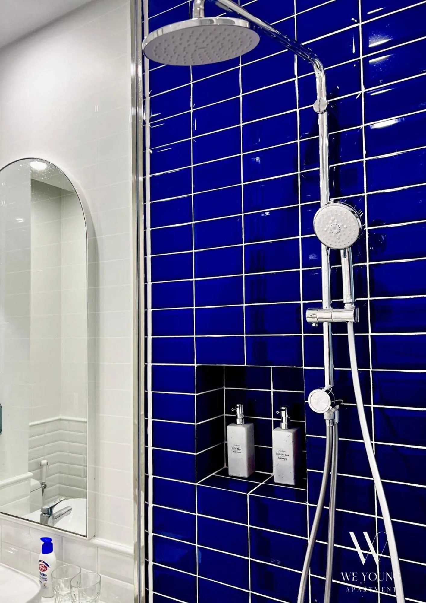 Shower in We Young Apartments by HOFs - Fireworks & Ocean view