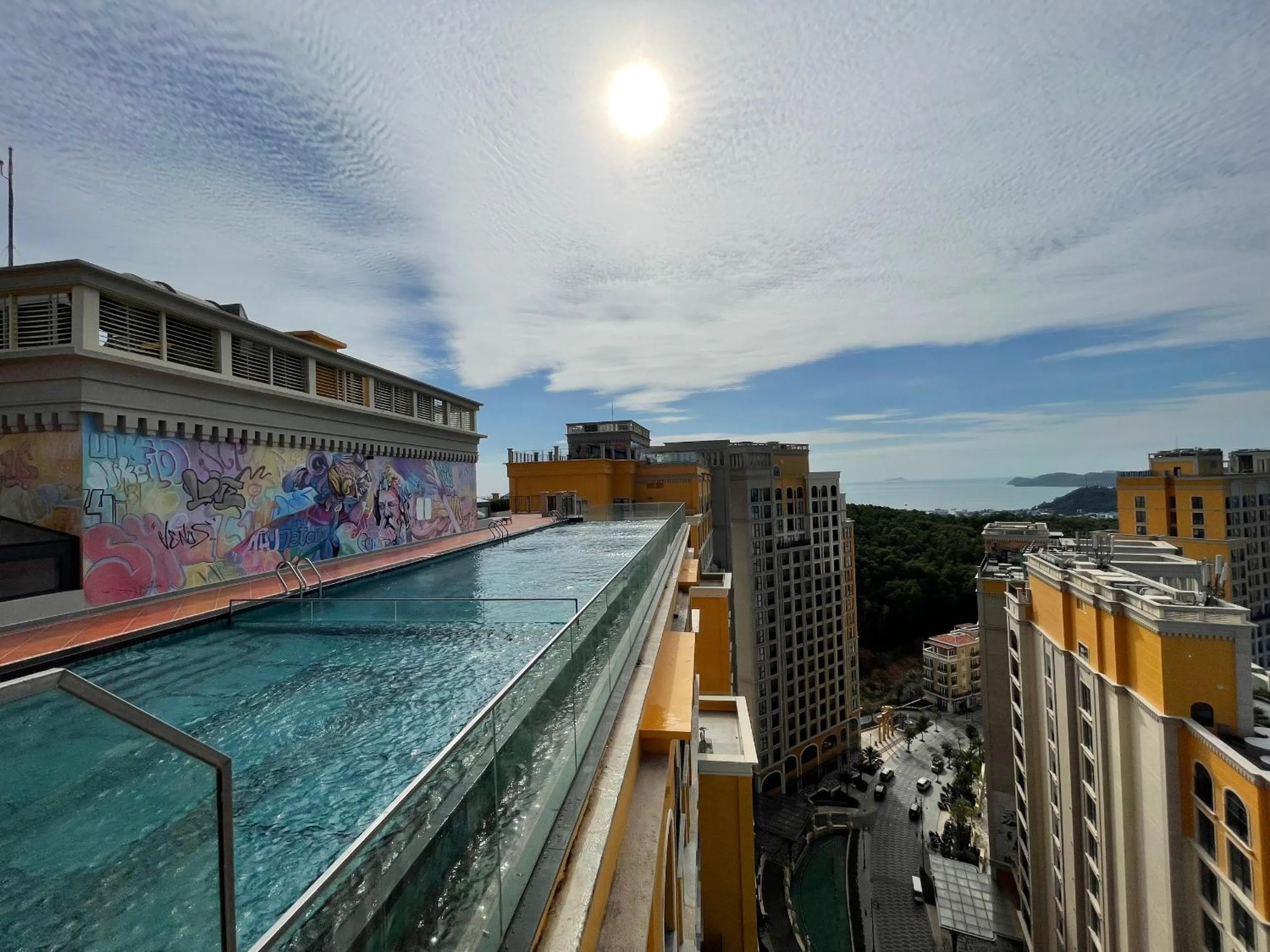 Swimming pool in We Young Apartments by HOFs - Fireworks & Ocean view