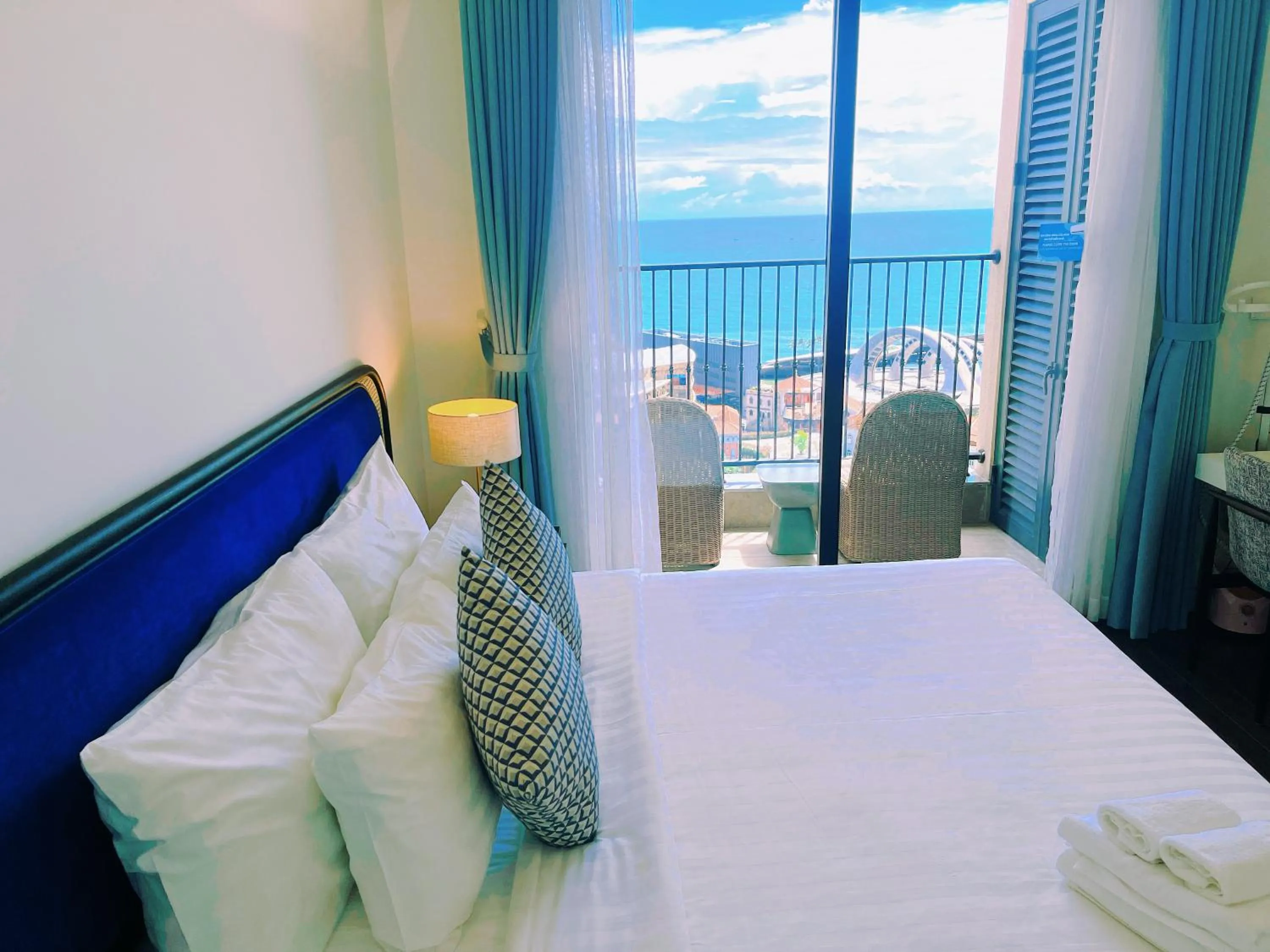 View (from property/room), Bed in We Young Apartments by HOFs - Fireworks & Ocean view