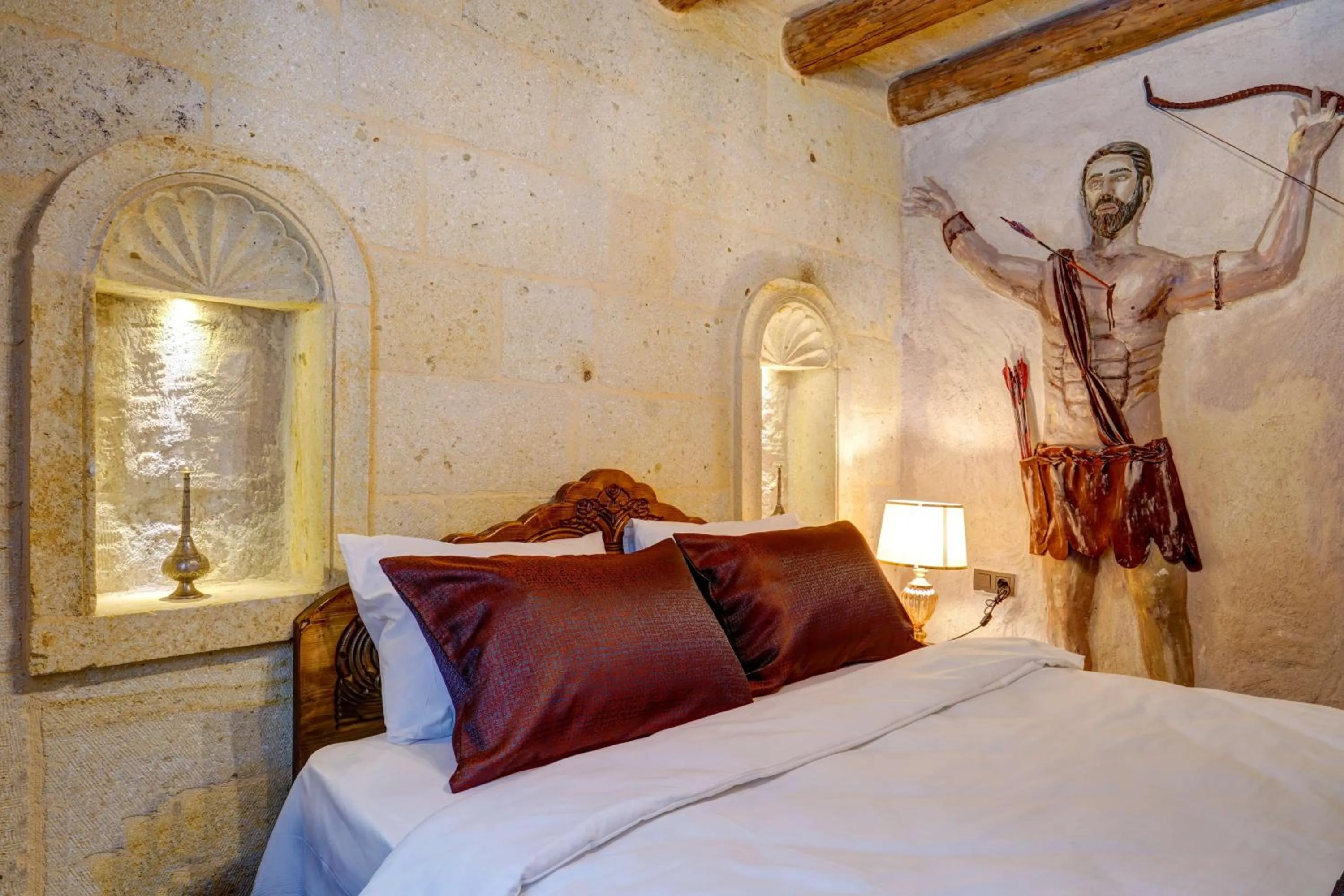 Bed in Marbay Cave Cappadocia