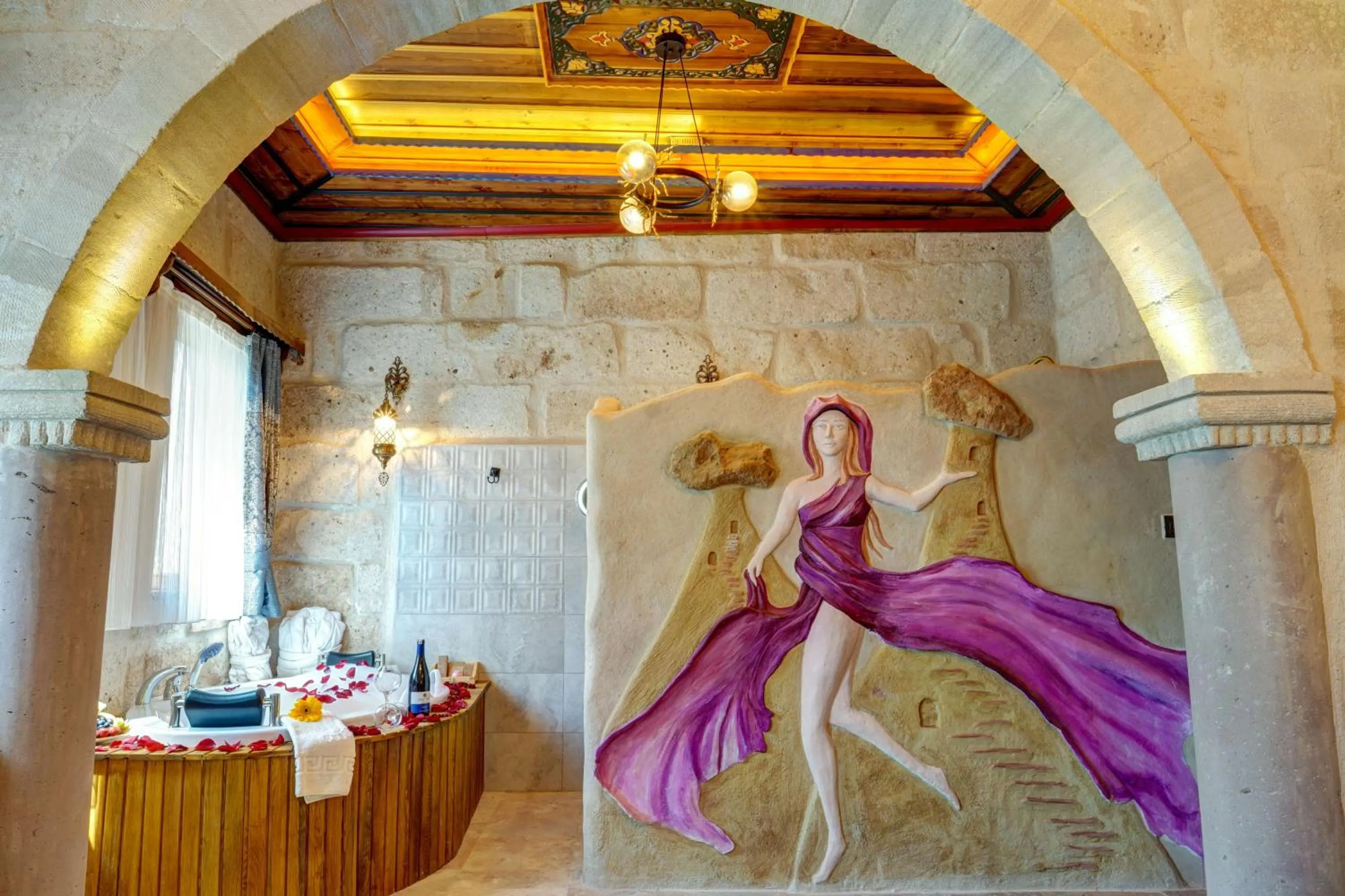 Decorative detail in Marbay Cave Cappadocia