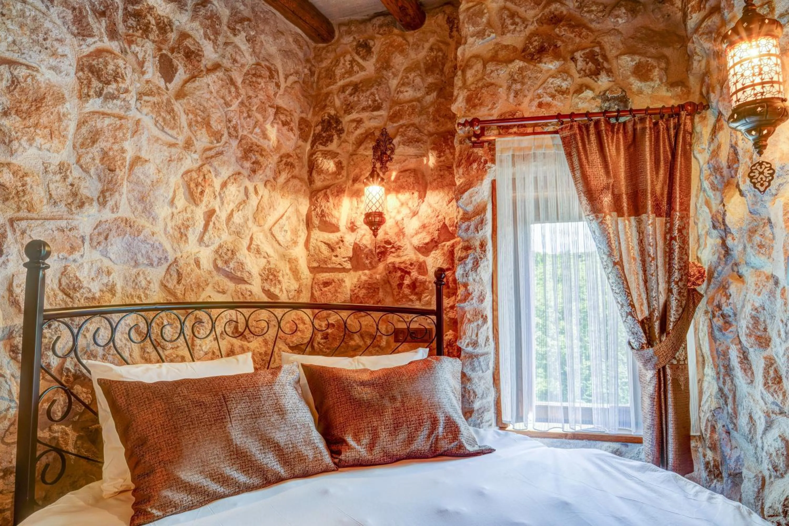 Bed in Marbay Cave Cappadocia