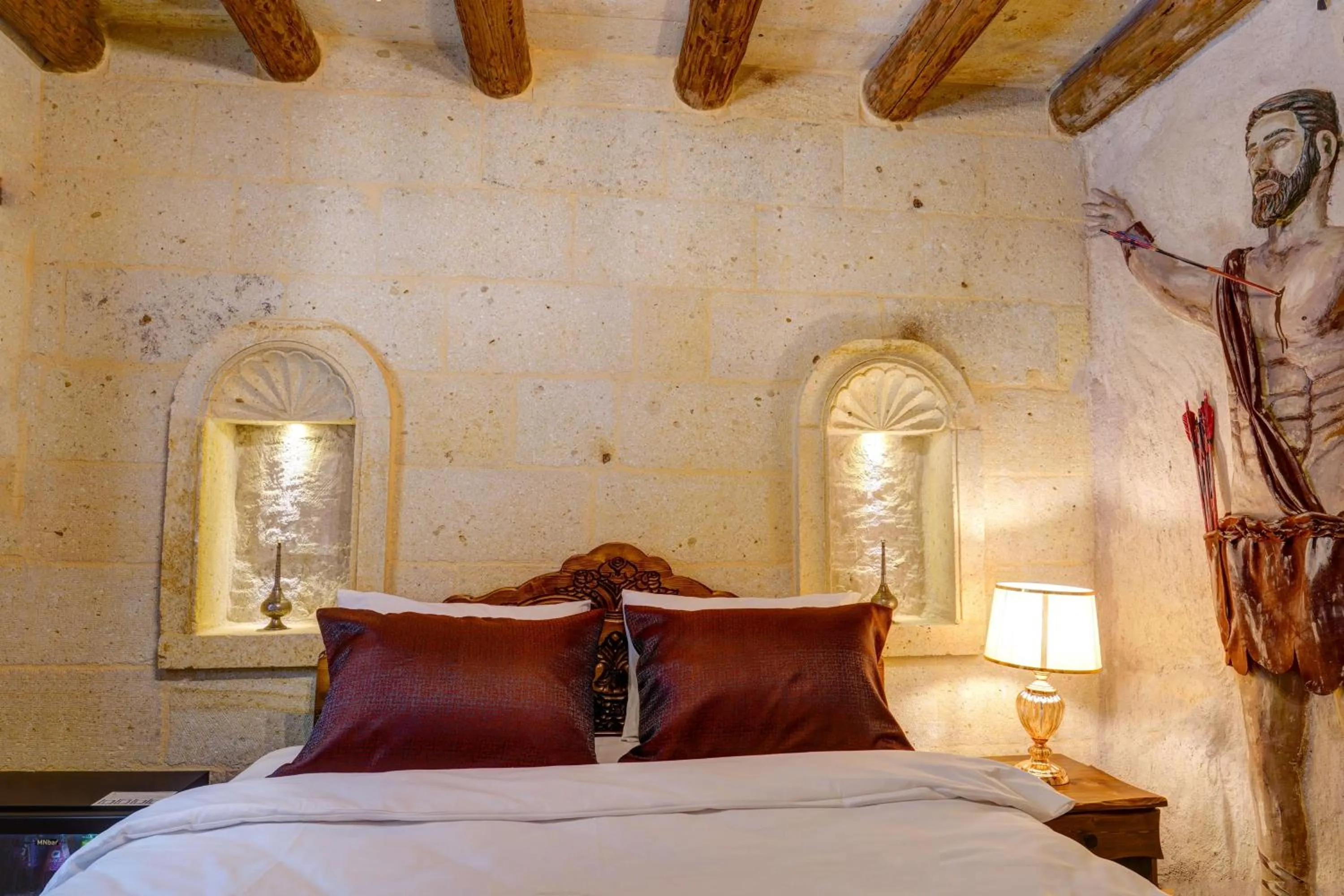 Bed in Marbay Cave Cappadocia