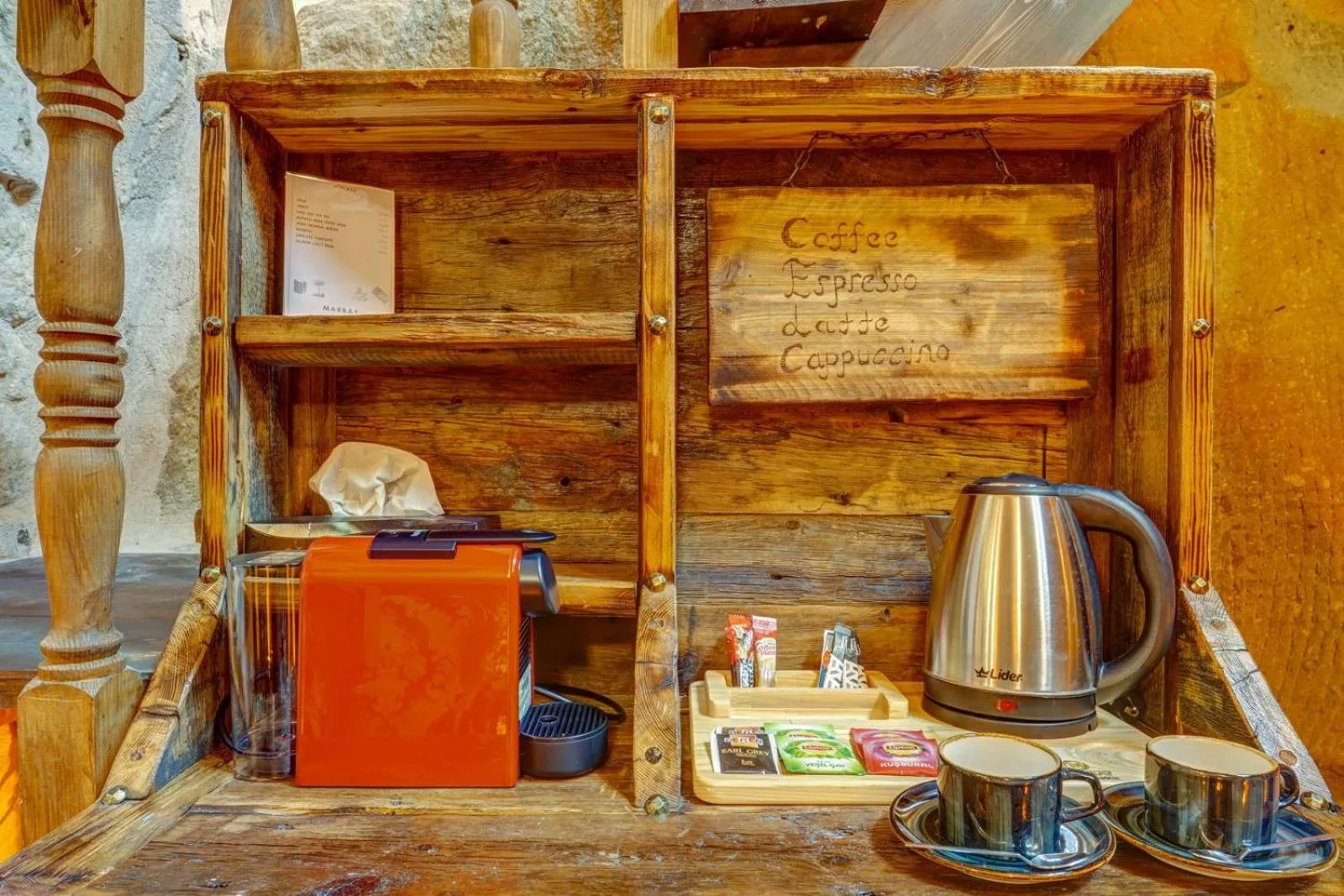 room service in Marbay Cave Cappadocia