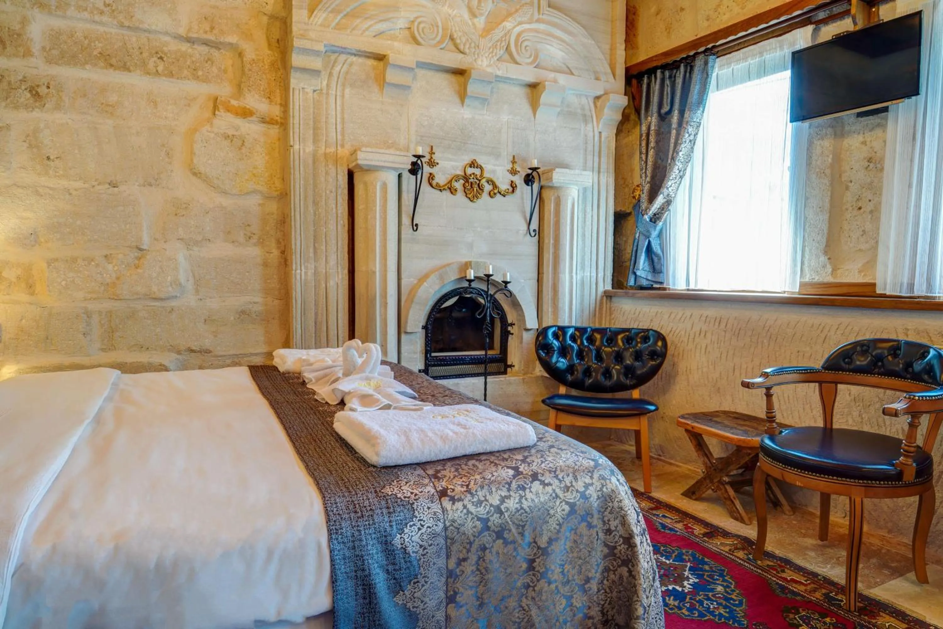 Bed in Marbay Cave Cappadocia