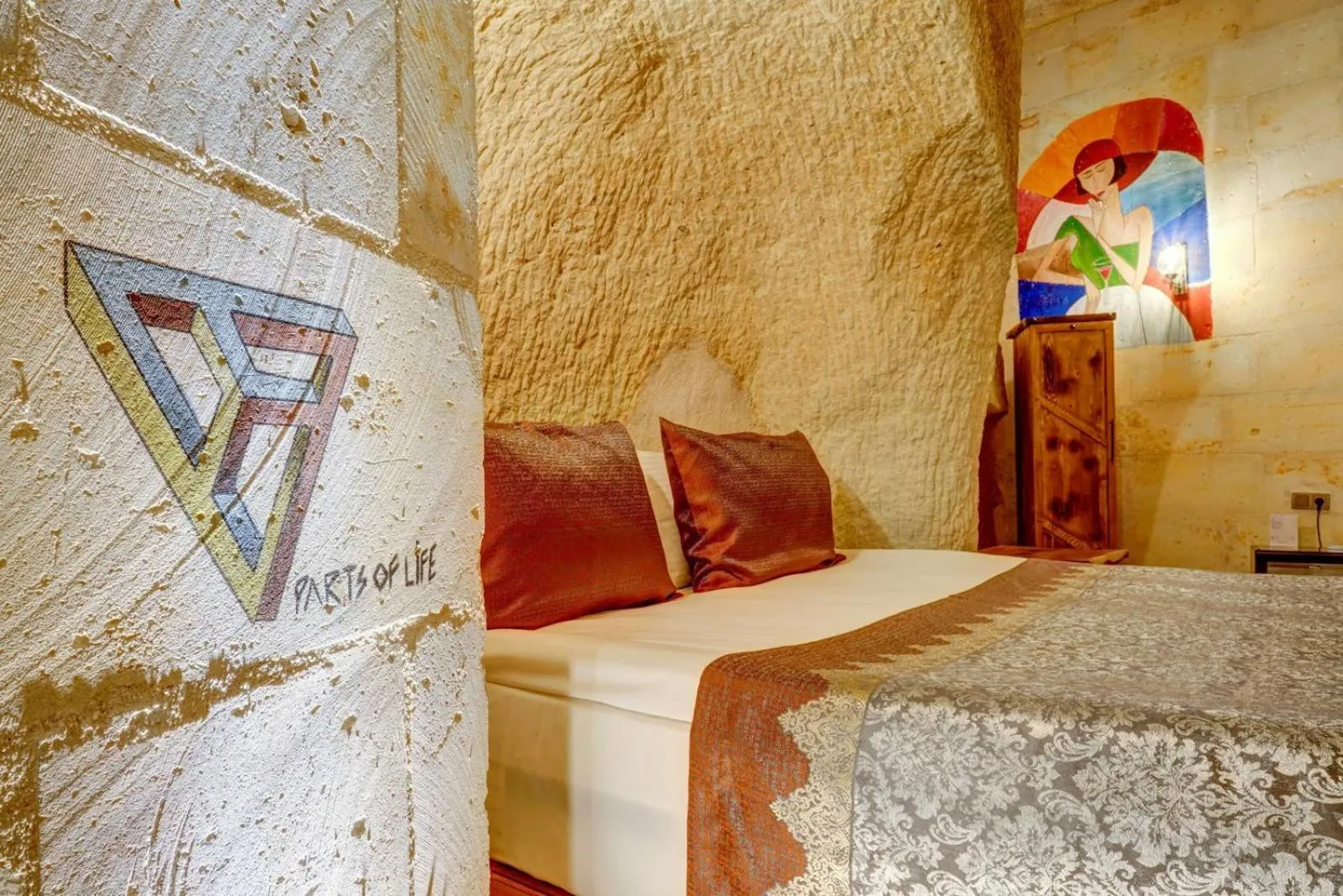 Bed in Marbay Cave Cappadocia