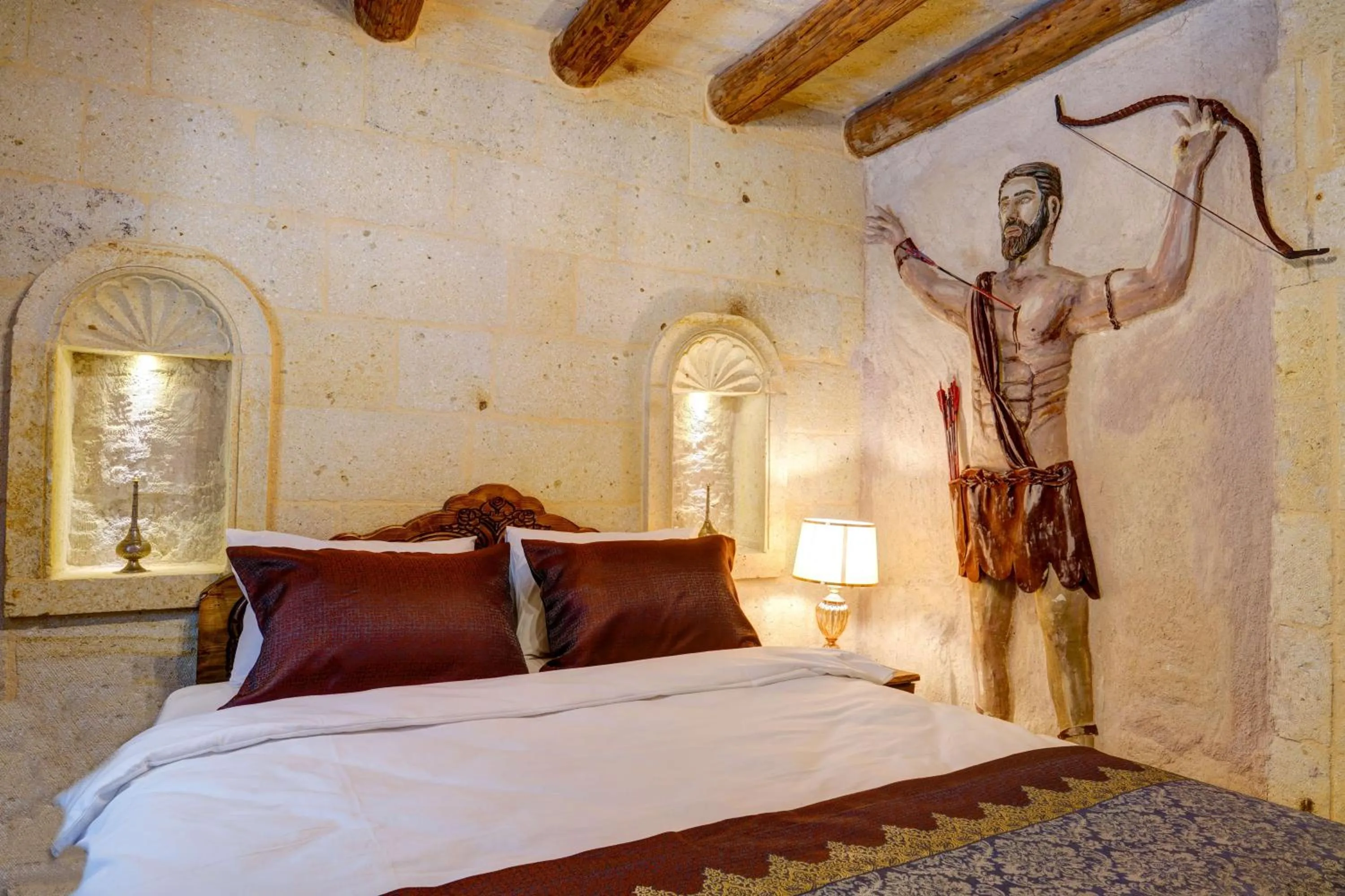 Bed in Marbay Cave Cappadocia