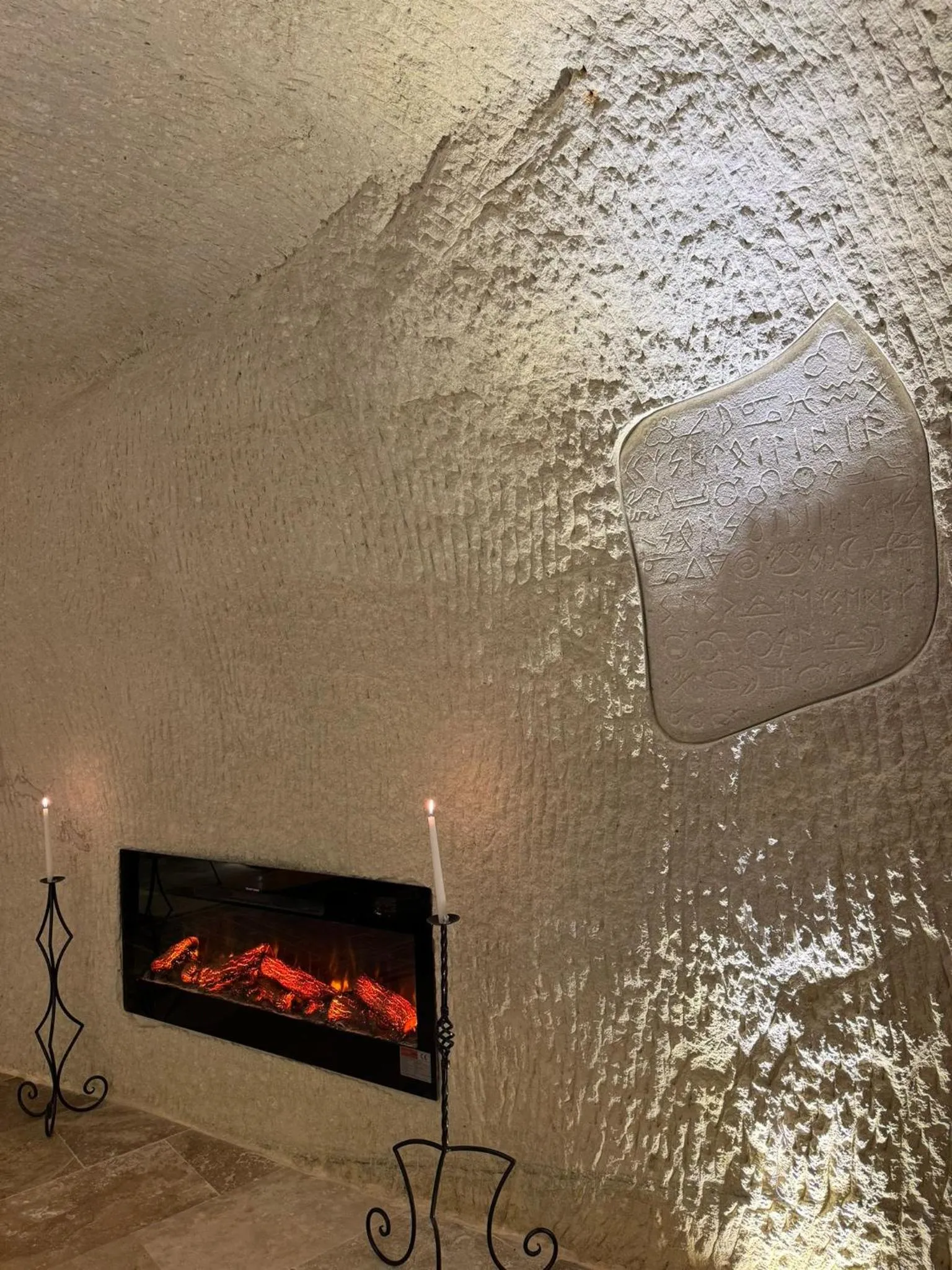 fireplace in Marbay Cave Cappadocia