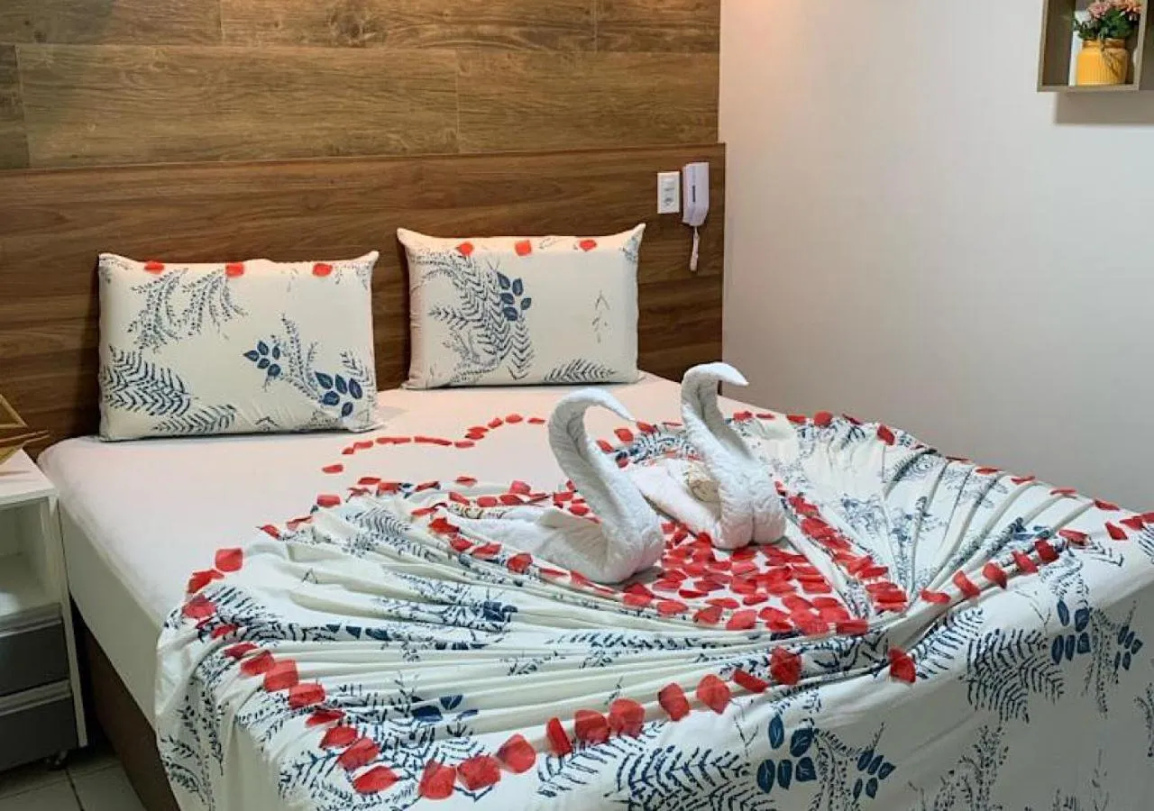 Bed in Pousada Beija Flor