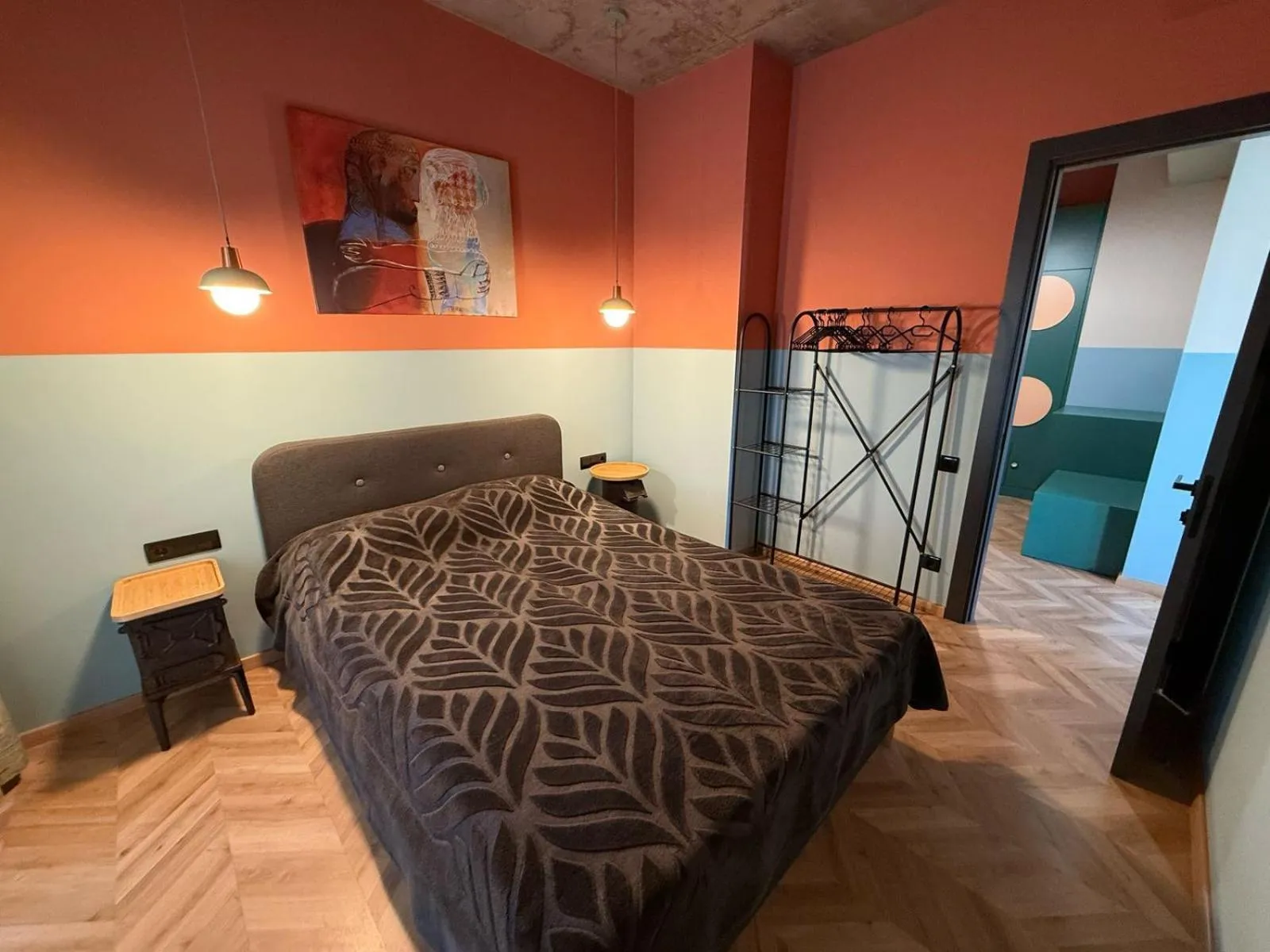 Bed in SoTa Metekhi Hotel