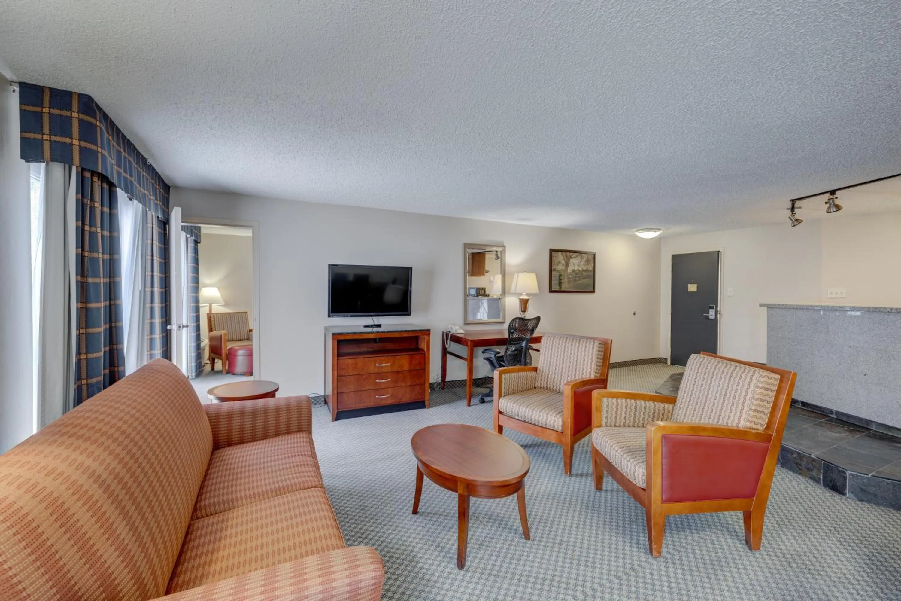 Seating area in Riverside Hotel