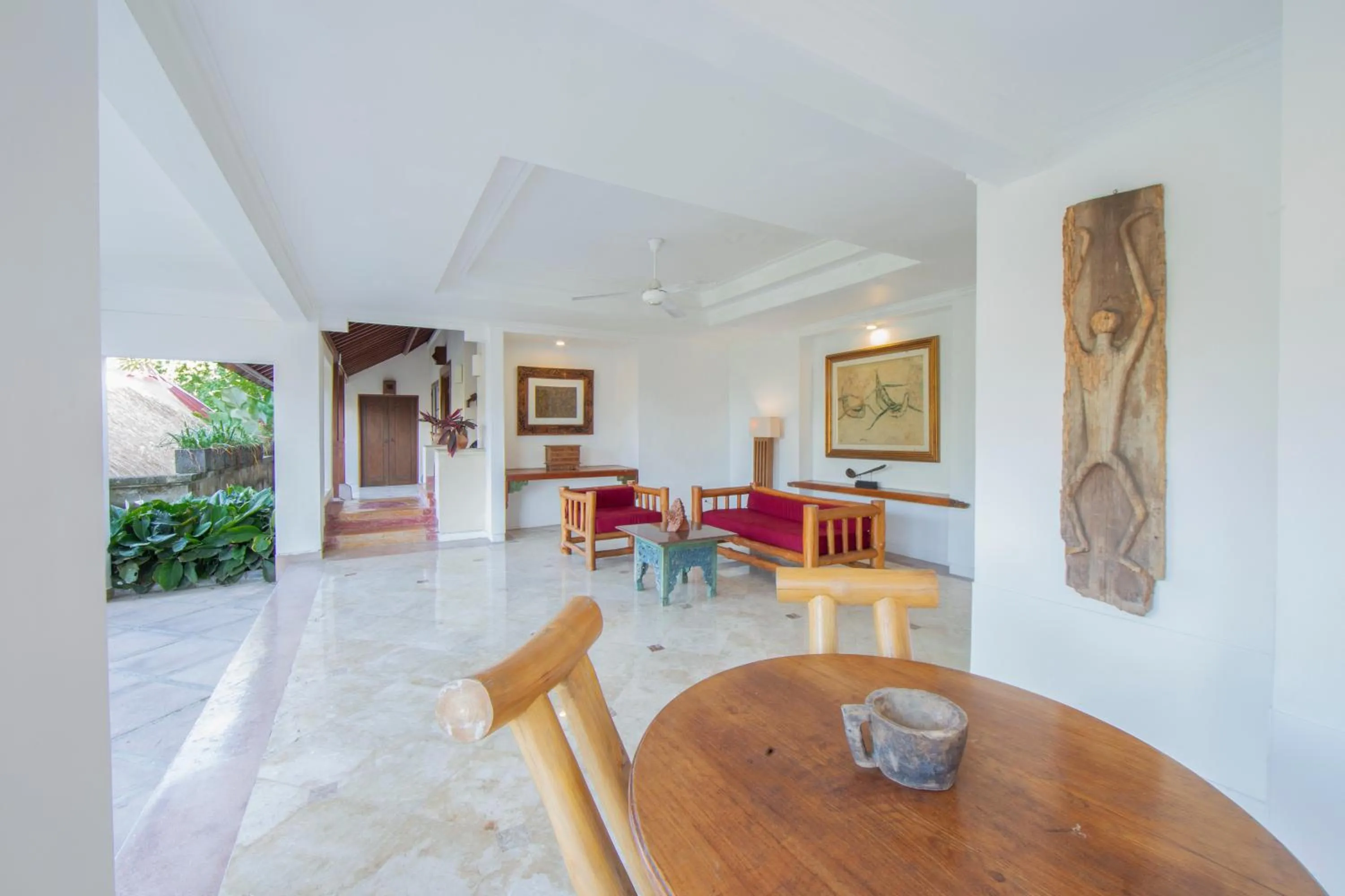 Seating area in Alam Puri Art Museum and Villas