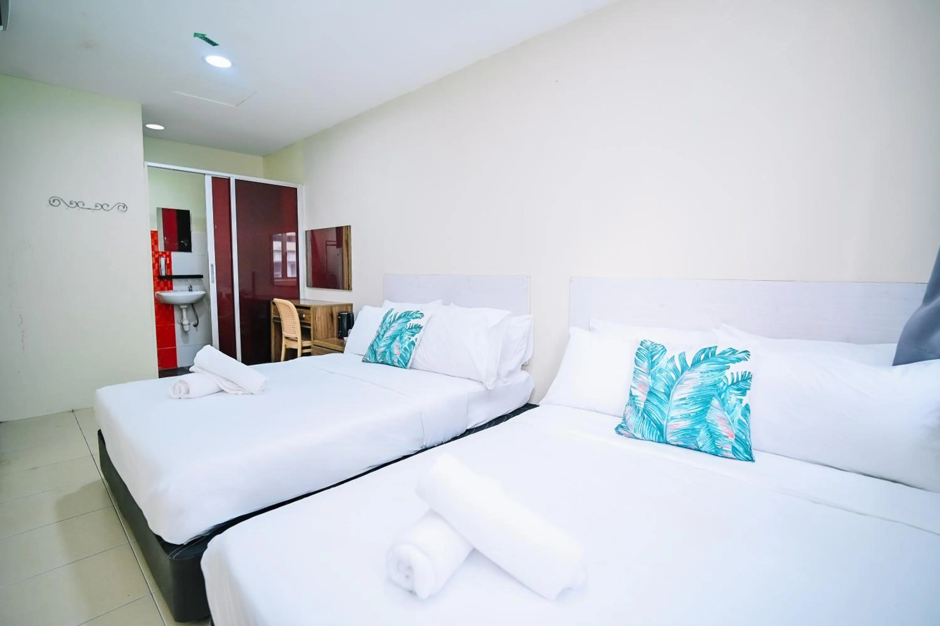 Bed in Swing & Pillows - My Home Hotel Wangsa Maju